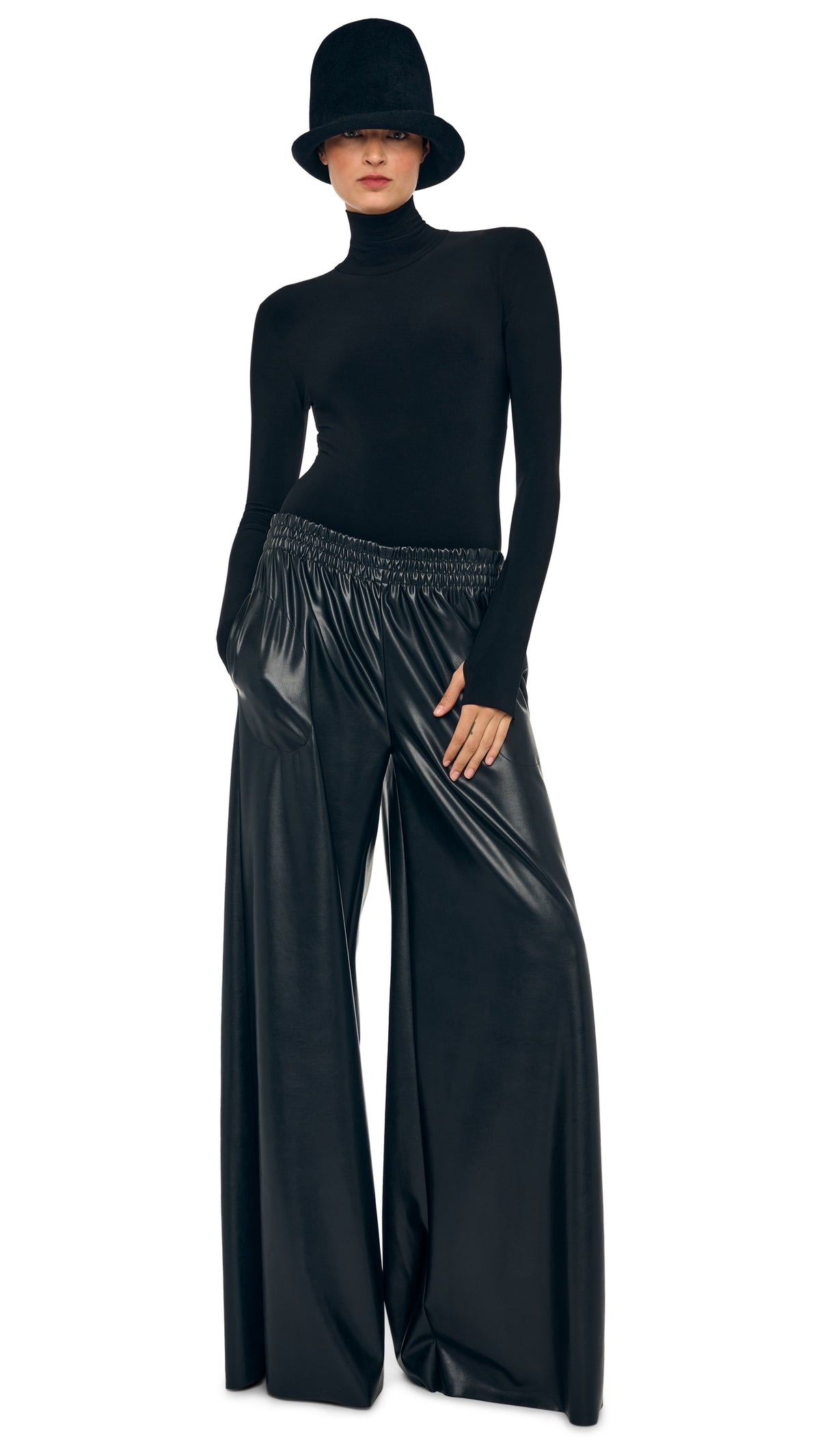 Norma Kamali LONG SLEEVE TURTLE BODYSUIT