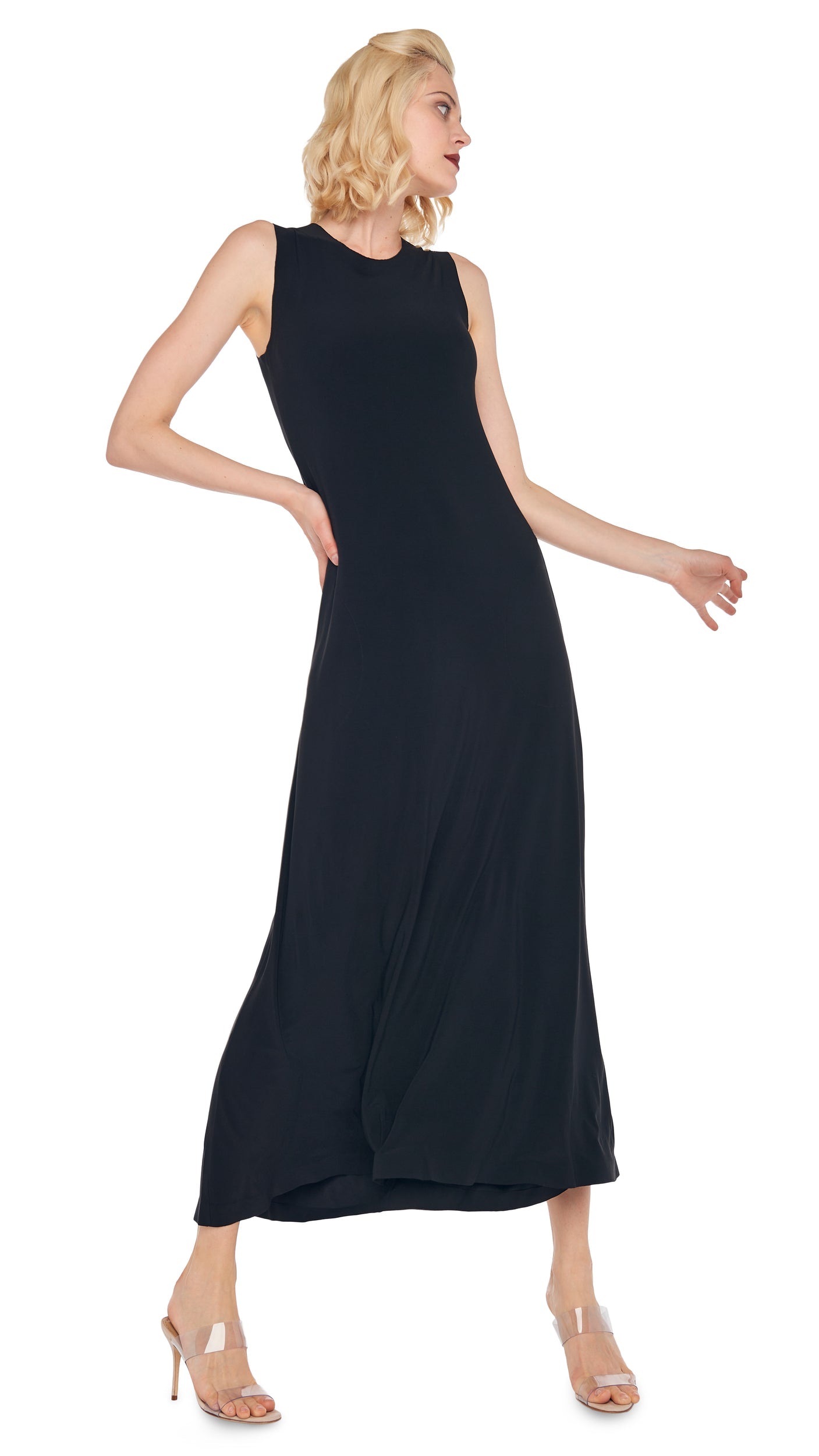 Norma Kamali SLEEVELESS LONG SWING DRESS