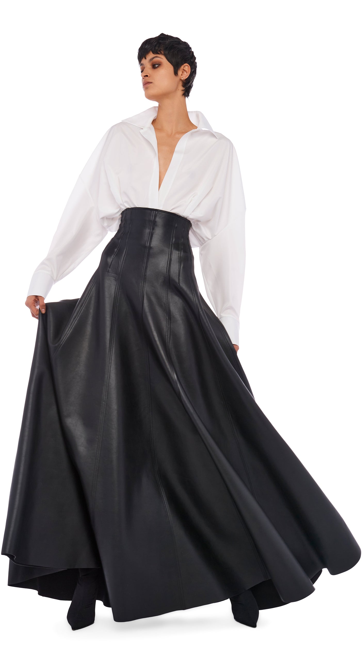 Norma Kamali LONG GRACE SKIRT