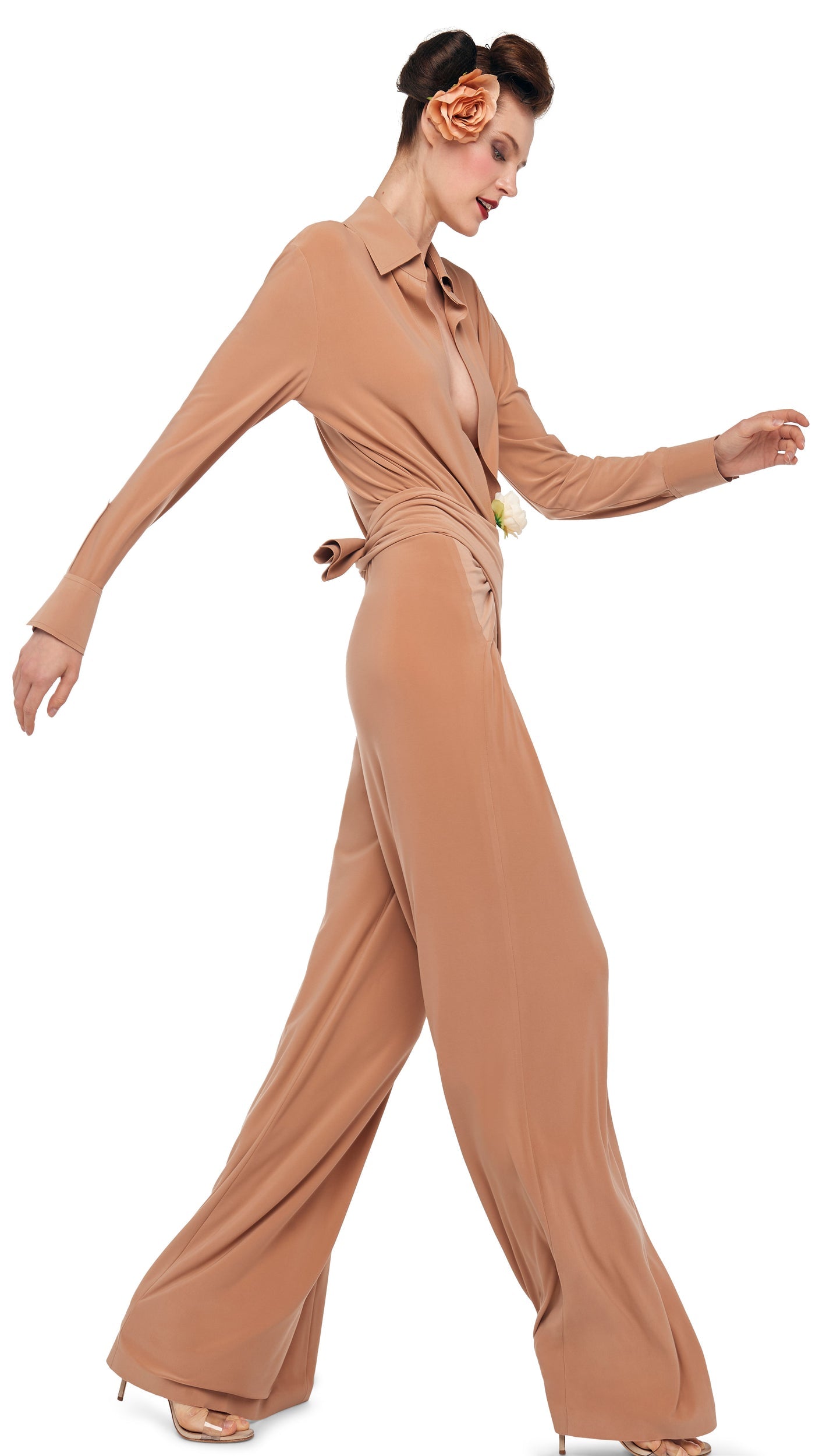 Norma Kamali FOUR SLEEVE NK SHIRT JUMPSUIT