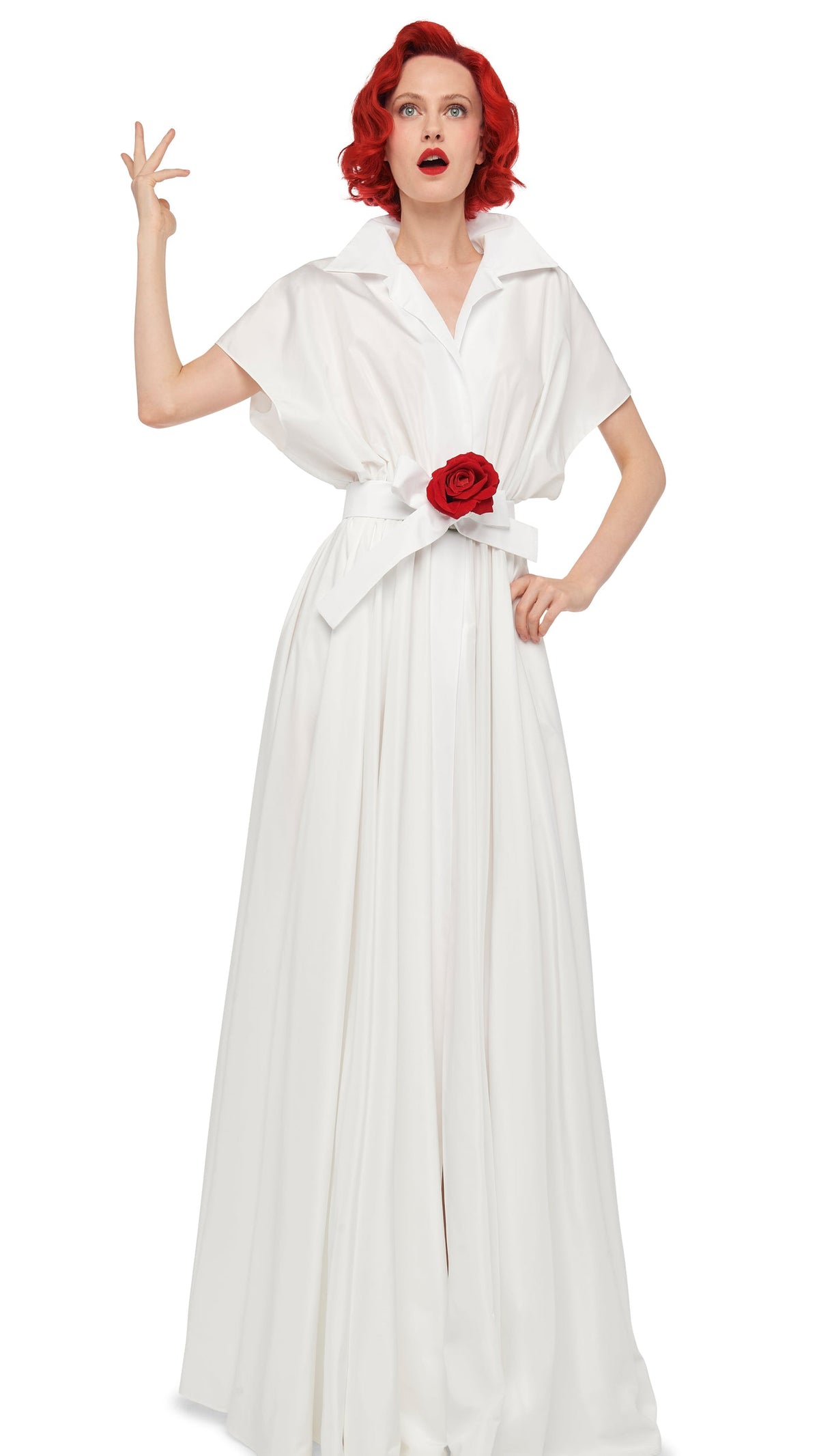 Norma Kamali SUPER OS SLEEVELESS BF NK SHIRT FLARED GOWN