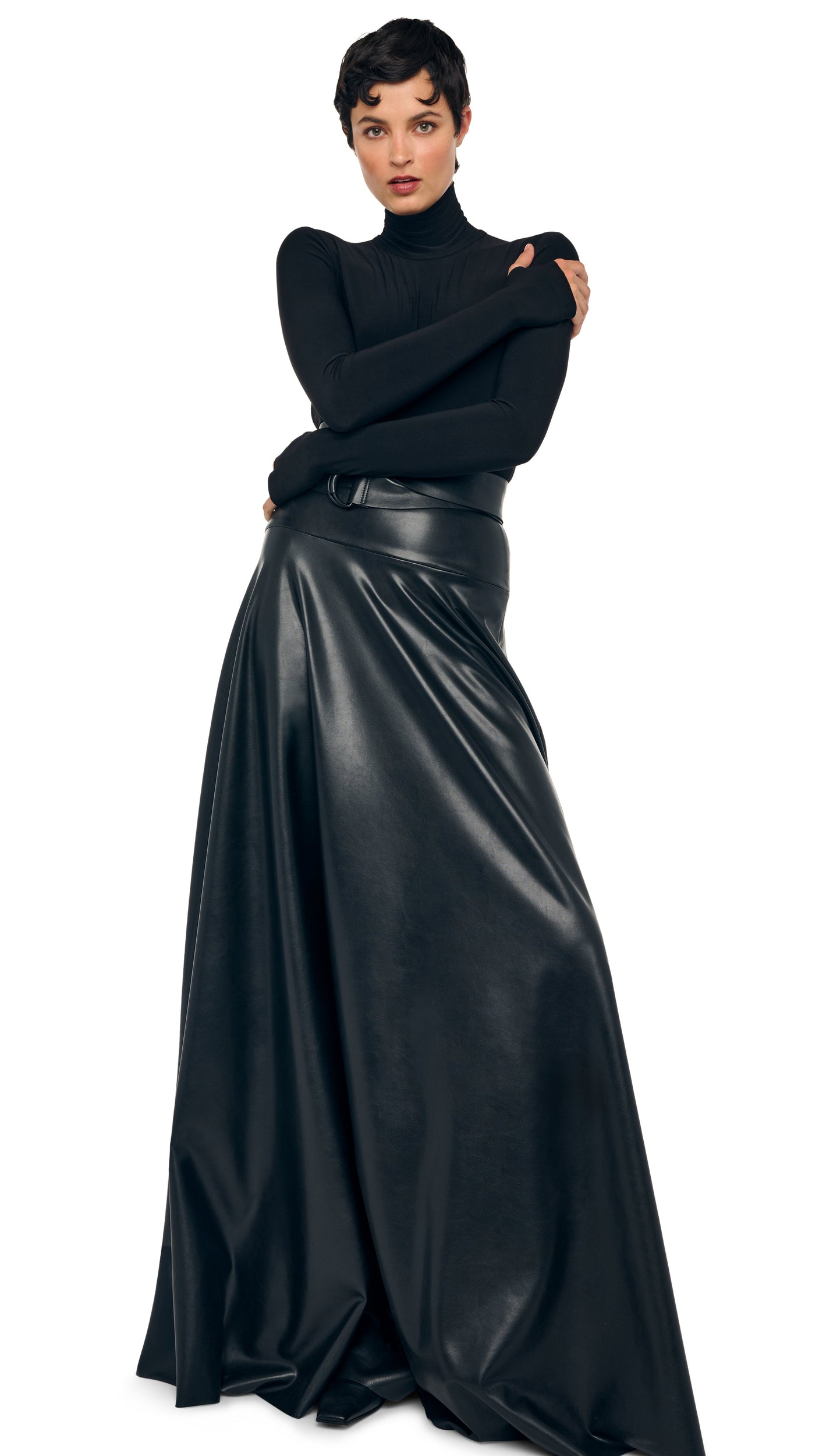 Norma Kamali FLARED SKIRT TO FLOOR