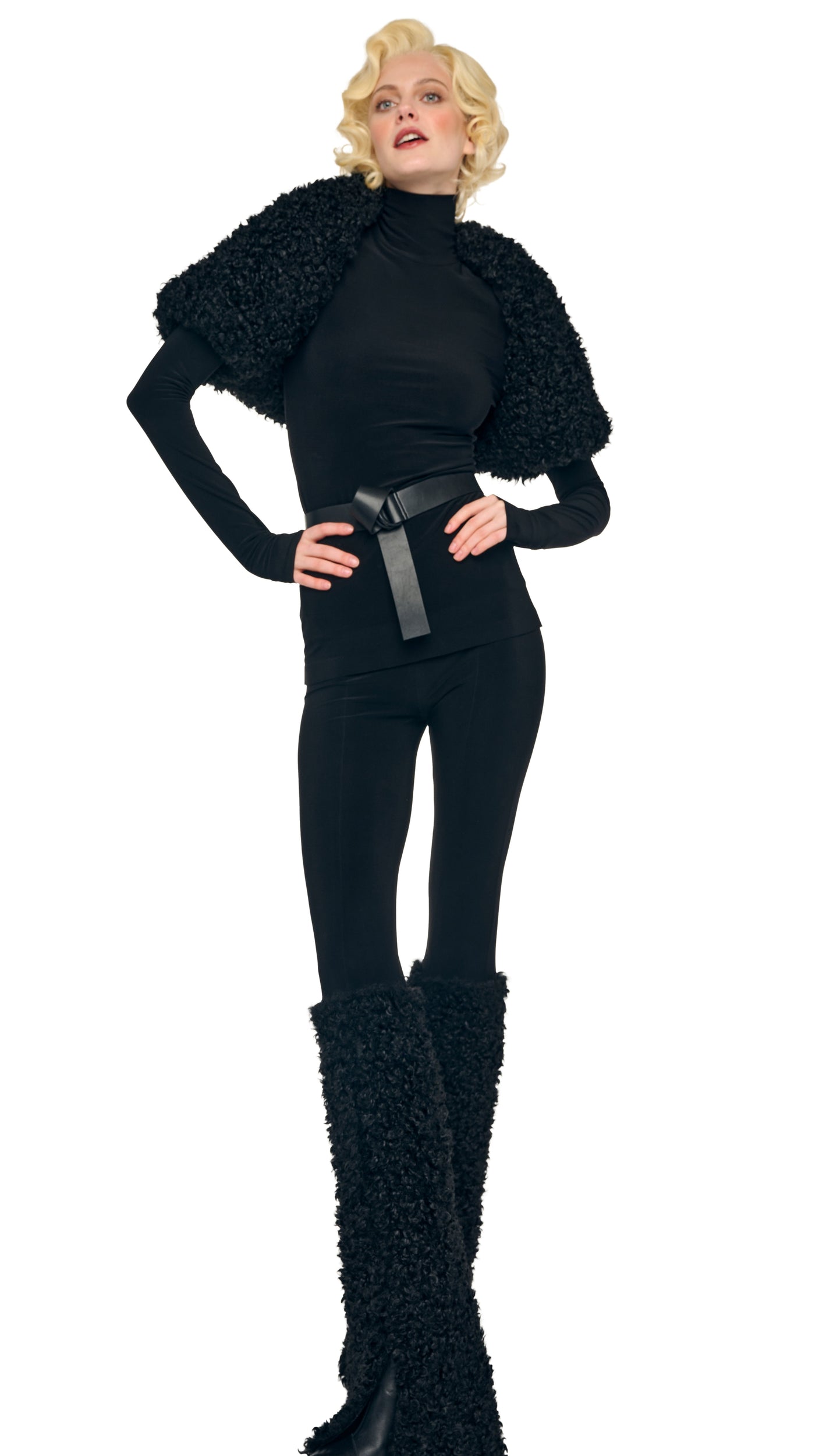 Norma Kamali LONG SLEEVE SHRUGGIE