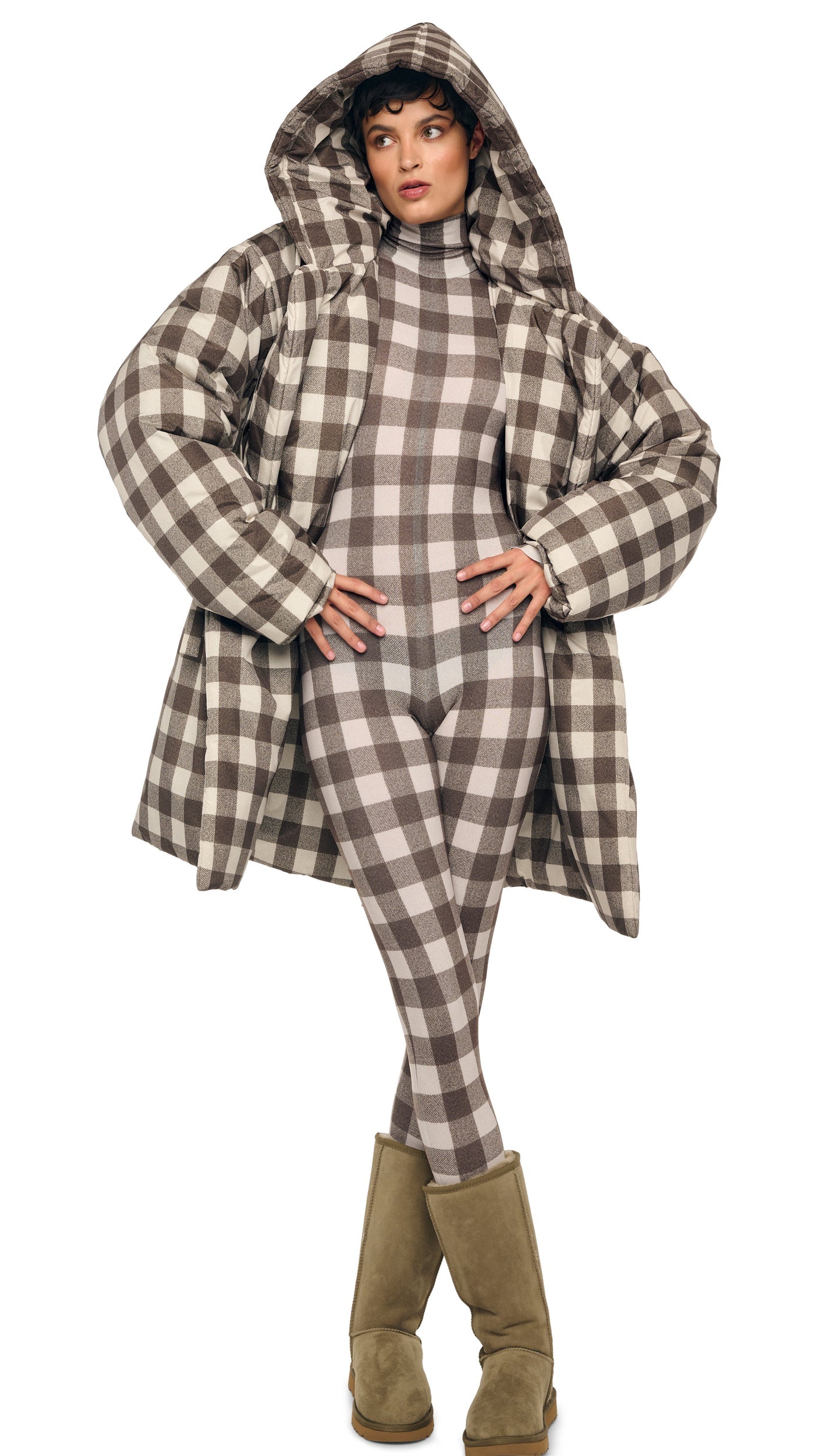 Norma Kamali HOODED SLEEPING BAG COAT TO KNEE