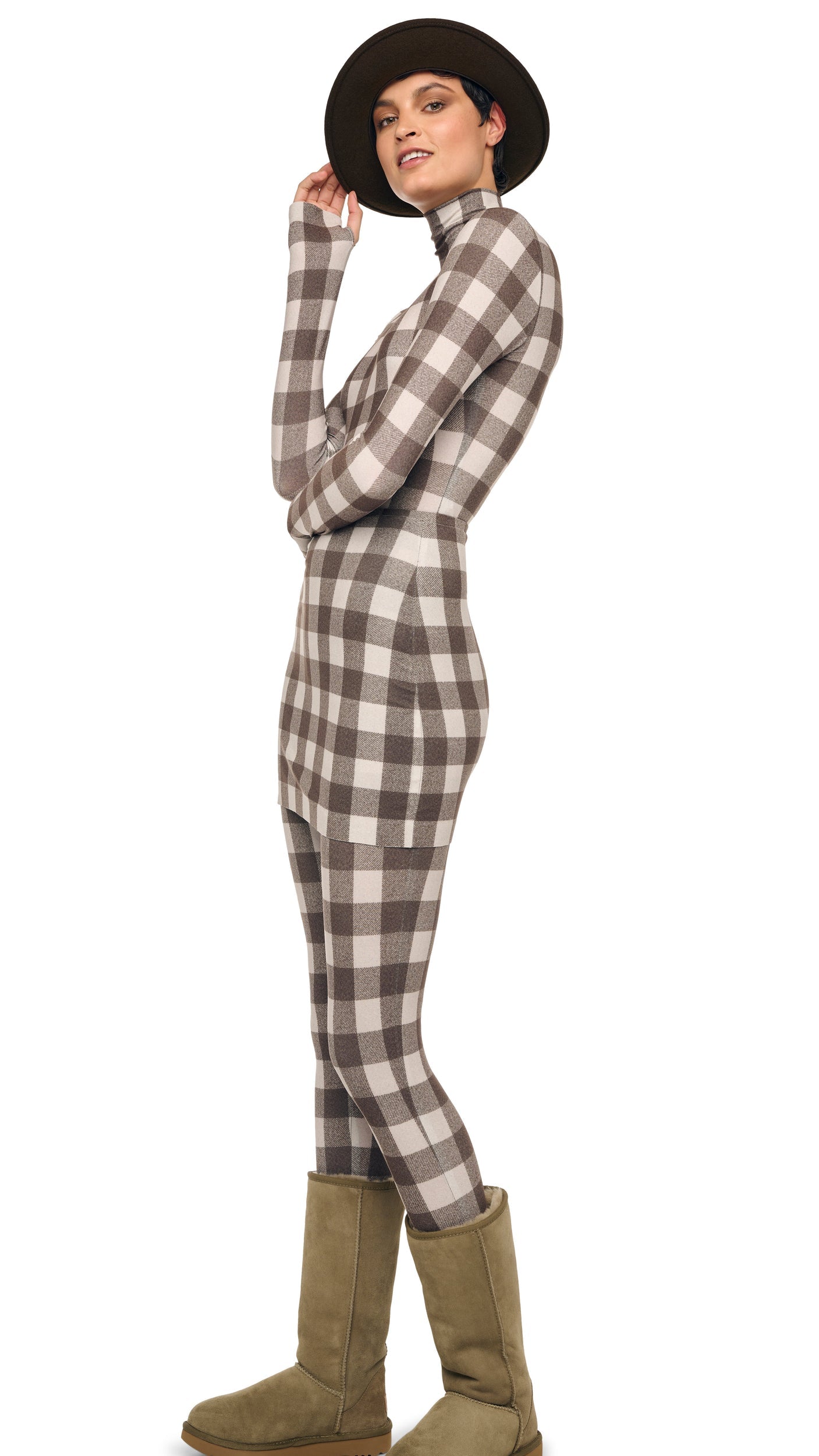 Norma Kamali LONG SLEEVE TURTLE CATSUIT W/ FOOTIE