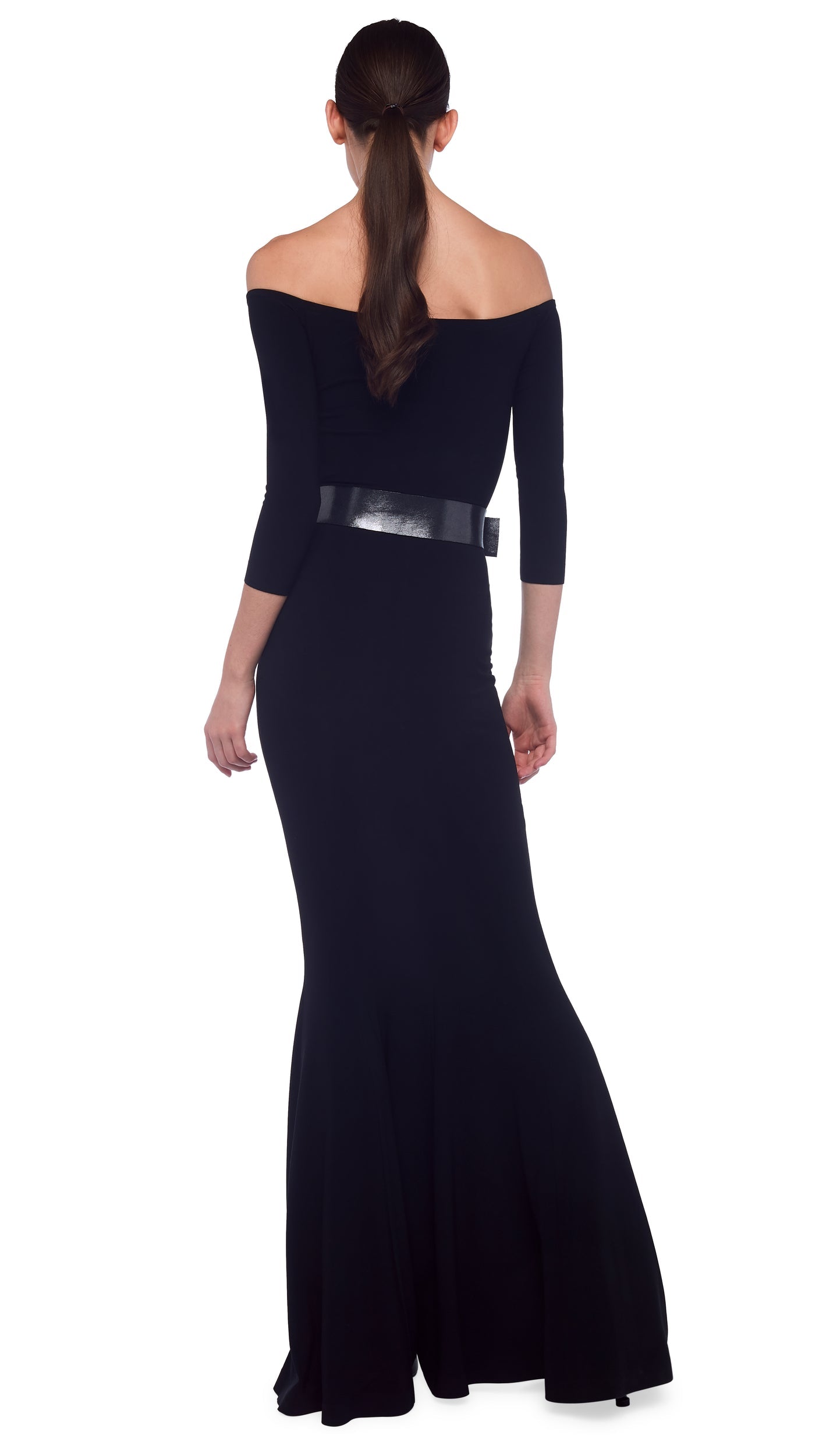 Norma Kamali OFF SHOULDER FISHTAIL GOWN