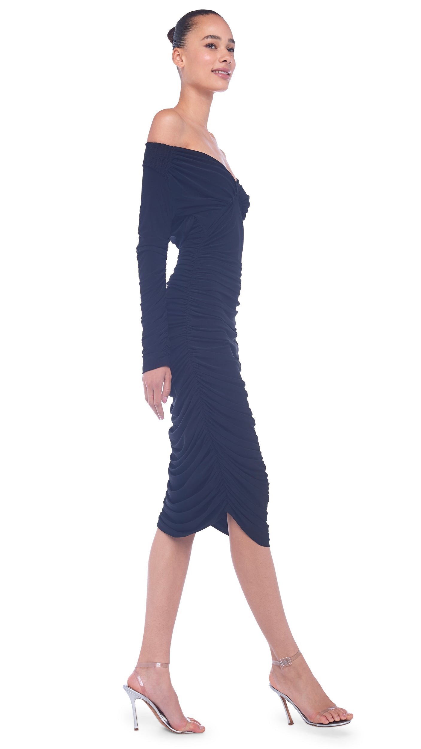 Norma Kamali LONG SLEEVE TARA DRESS