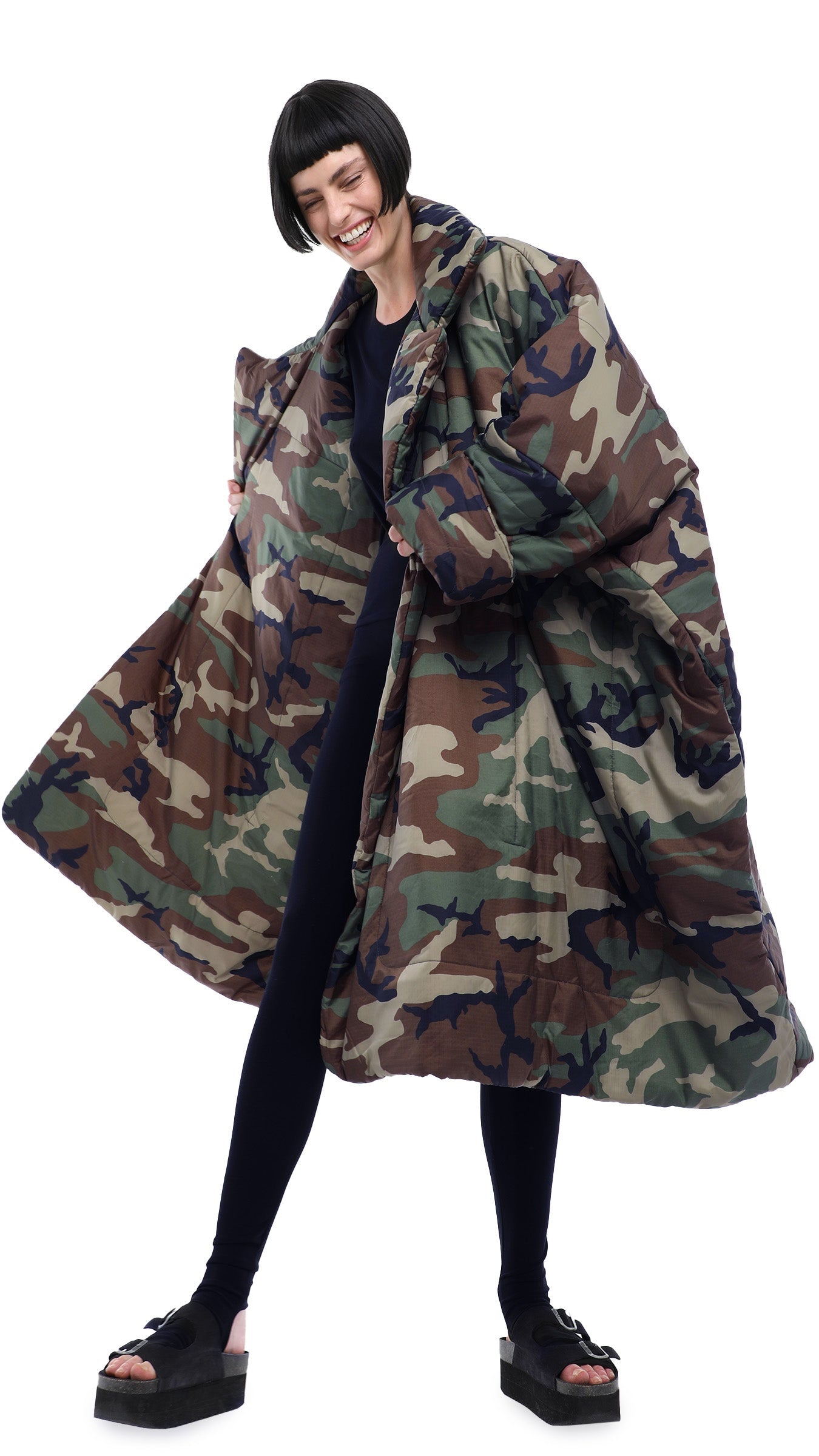 Norma Kamali BLANKET SLEEPING BAG COAT