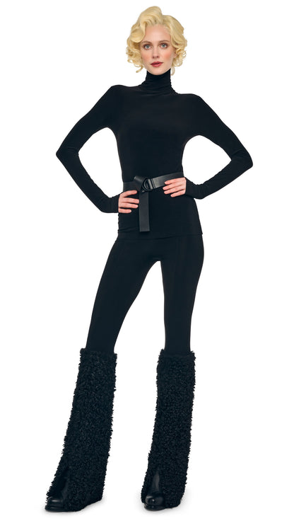 Norma Kamali LONG SLEEVE TURTLE TOP