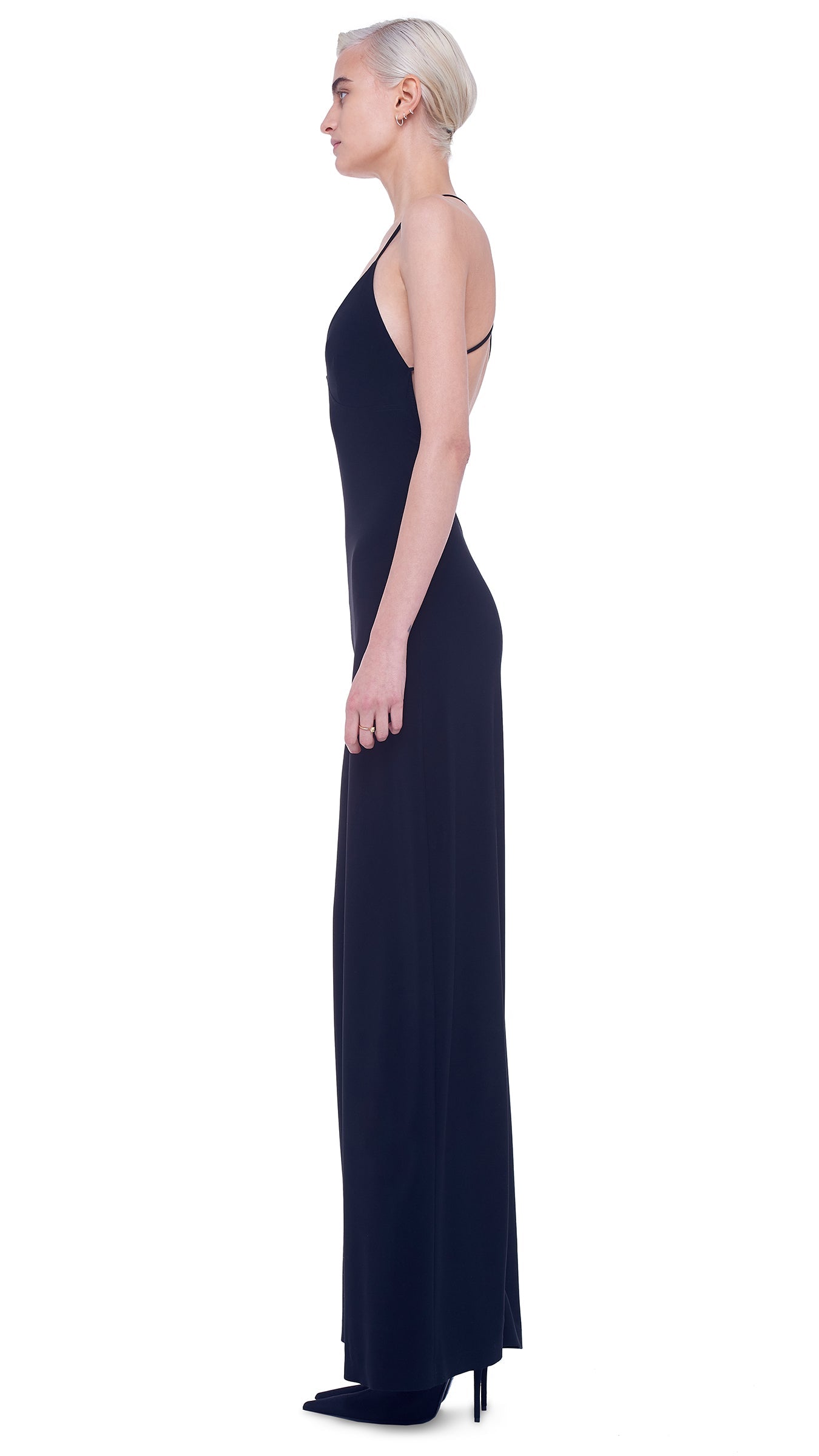 Norma Kamali LOW BACK SLIP JUMPSUIT