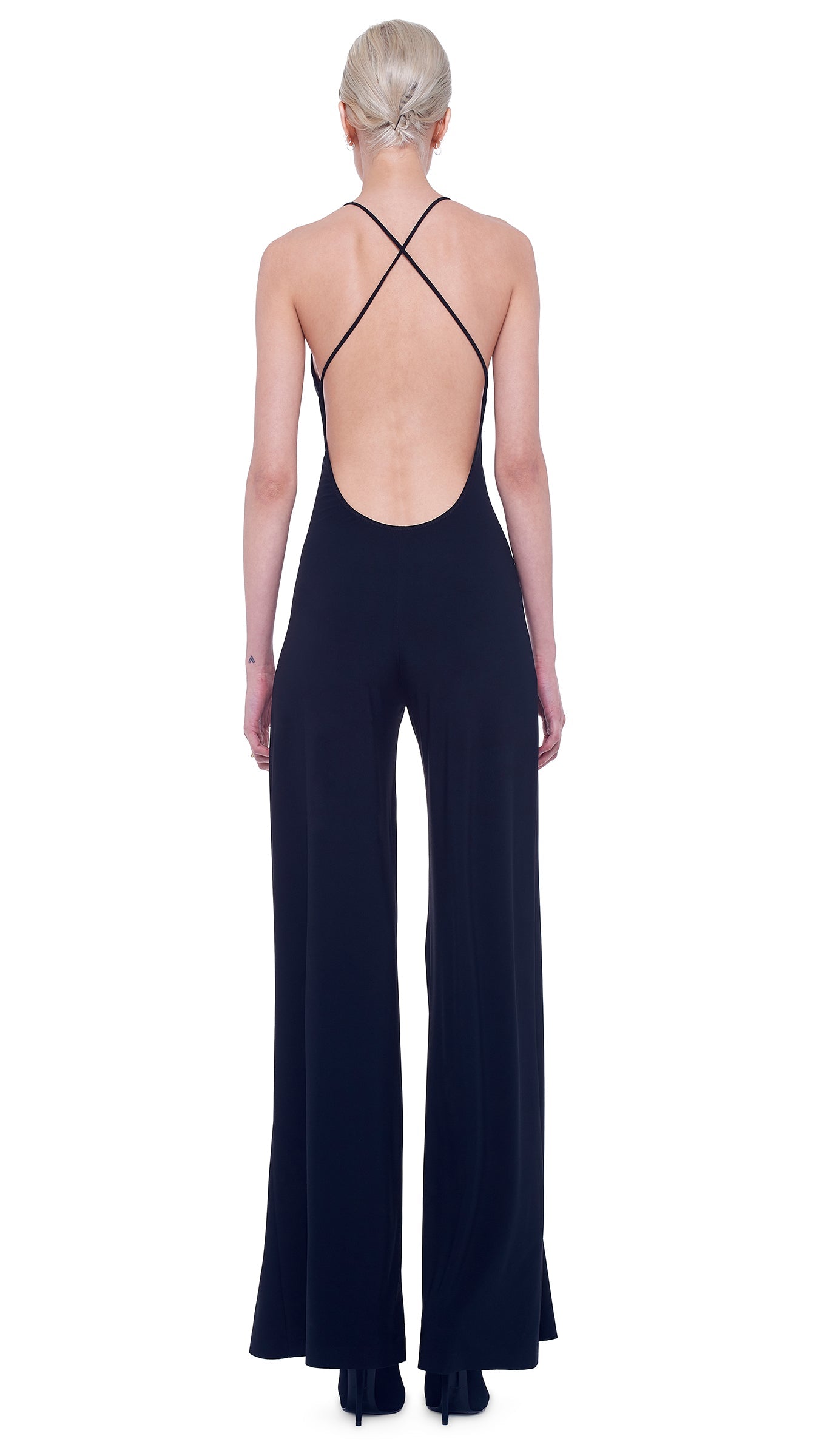 Norma Kamali LOW BACK SLIP JUMPSUIT