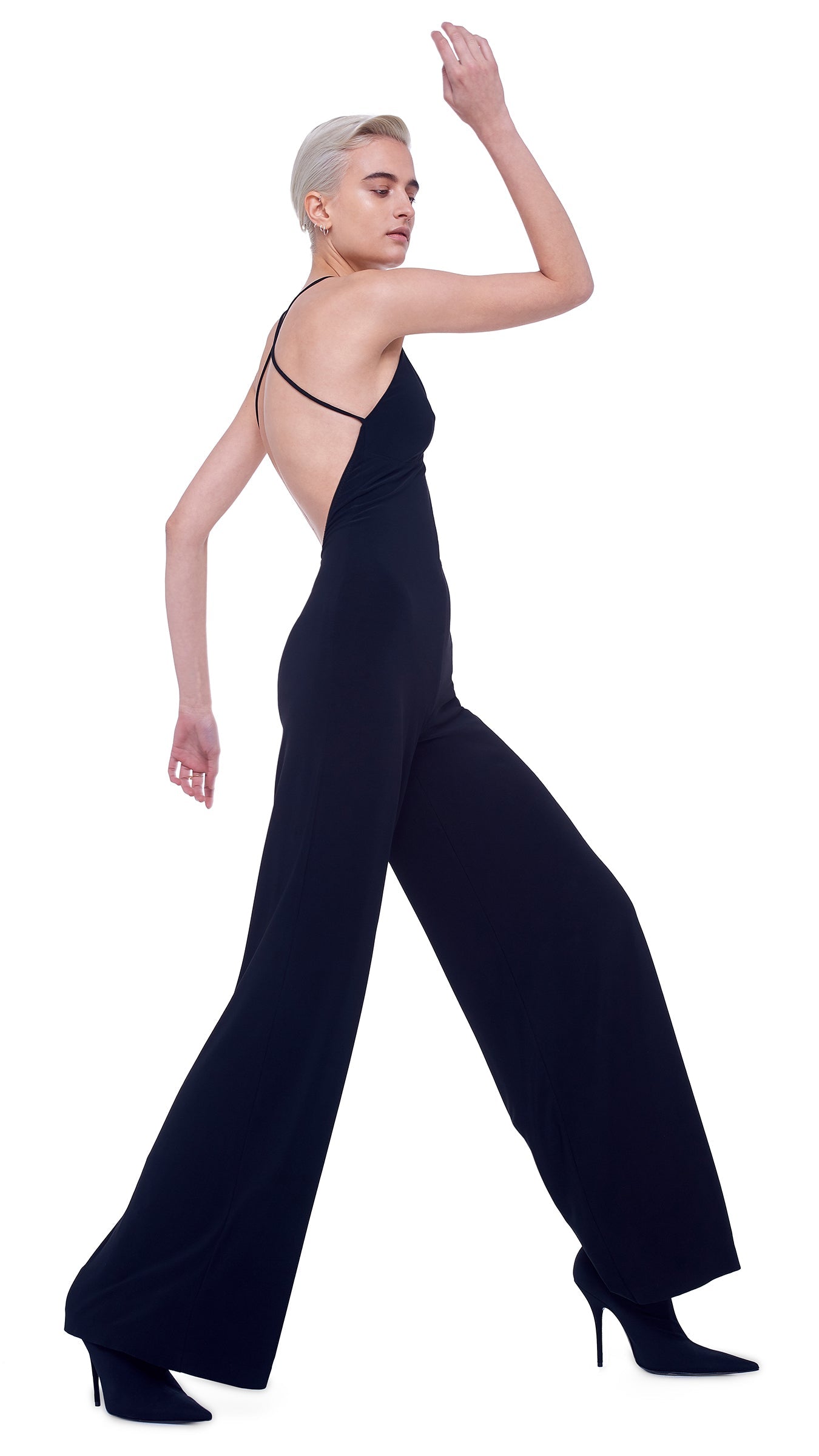Norma Kamali LOW BACK SLIP JUMPSUIT
