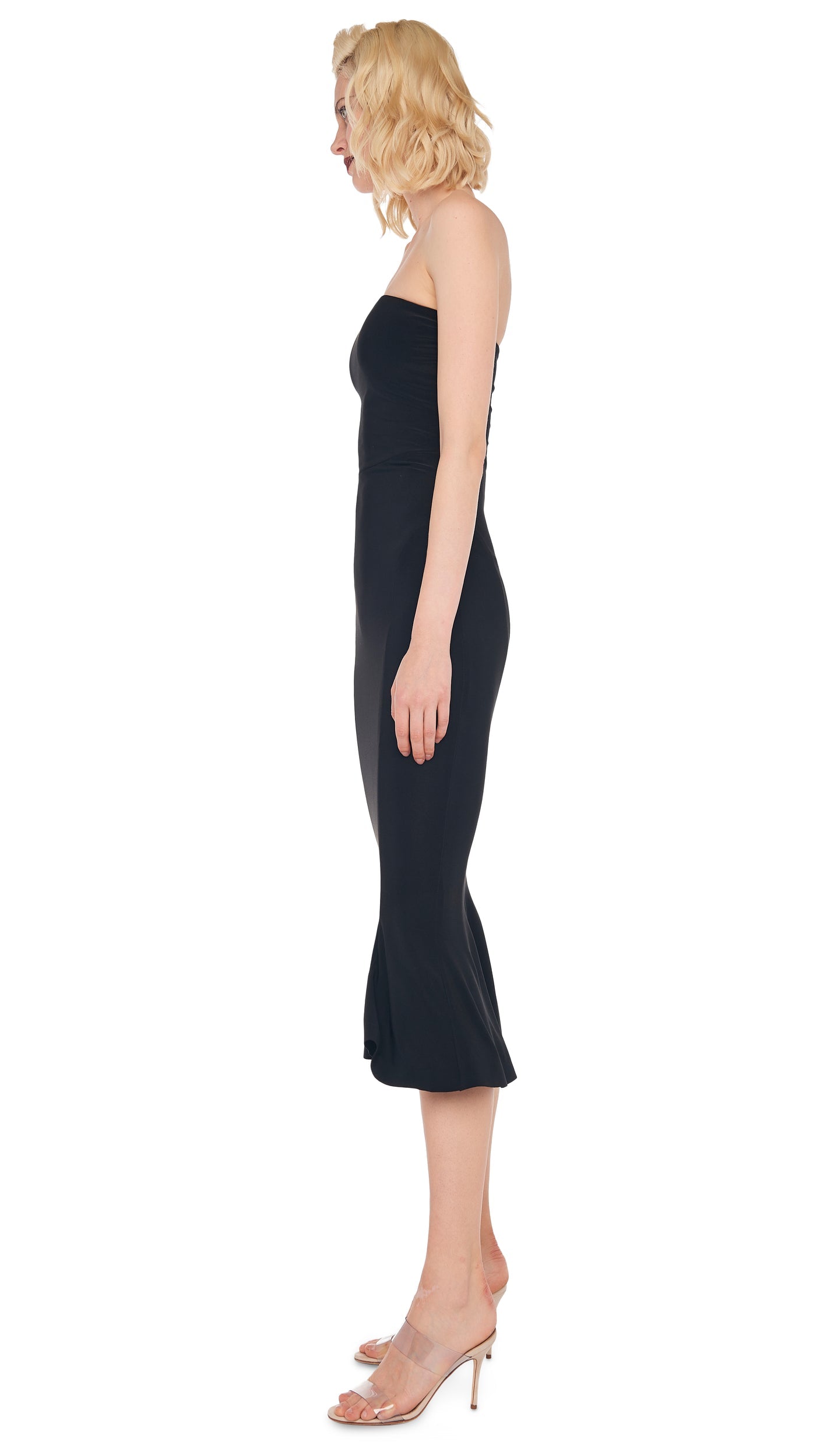 Norma Kamali STRAPLESS FISHTAIL DRESS