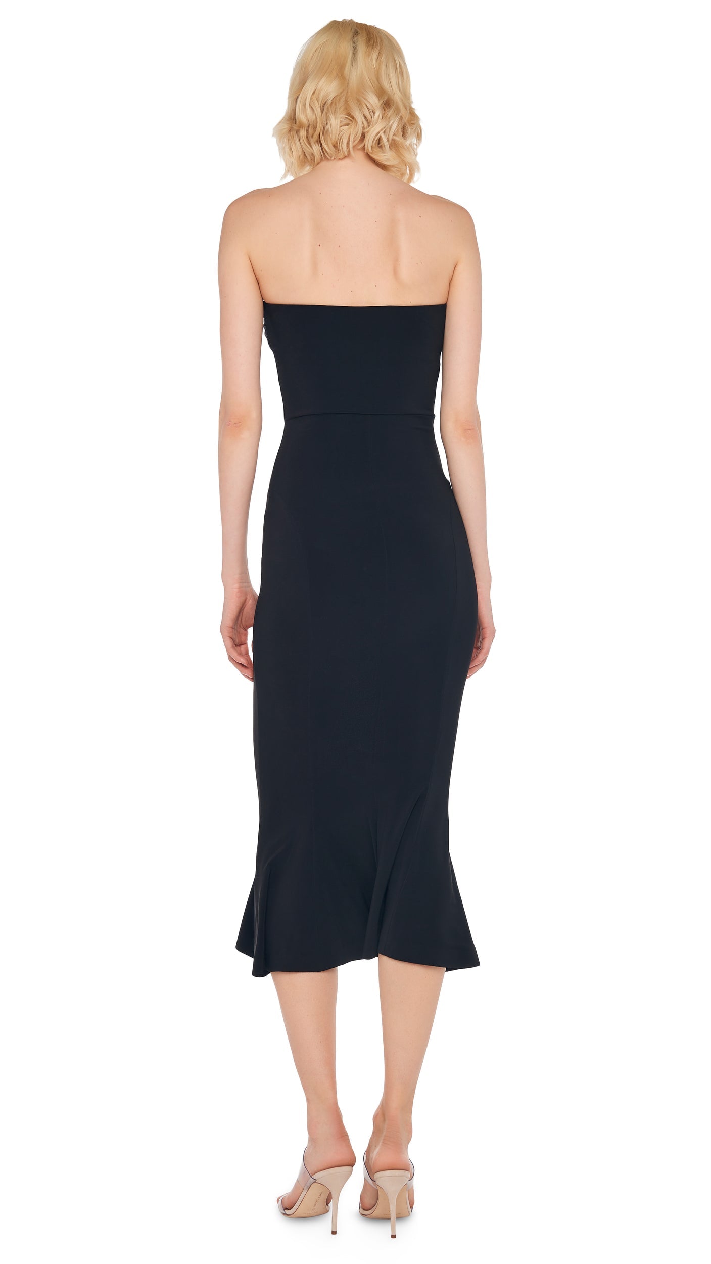 Norma Kamali STRAPLESS FISHTAIL DRESS