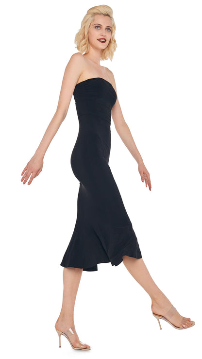 Norma Kamali STRAPLESS FISHTAIL DRESS