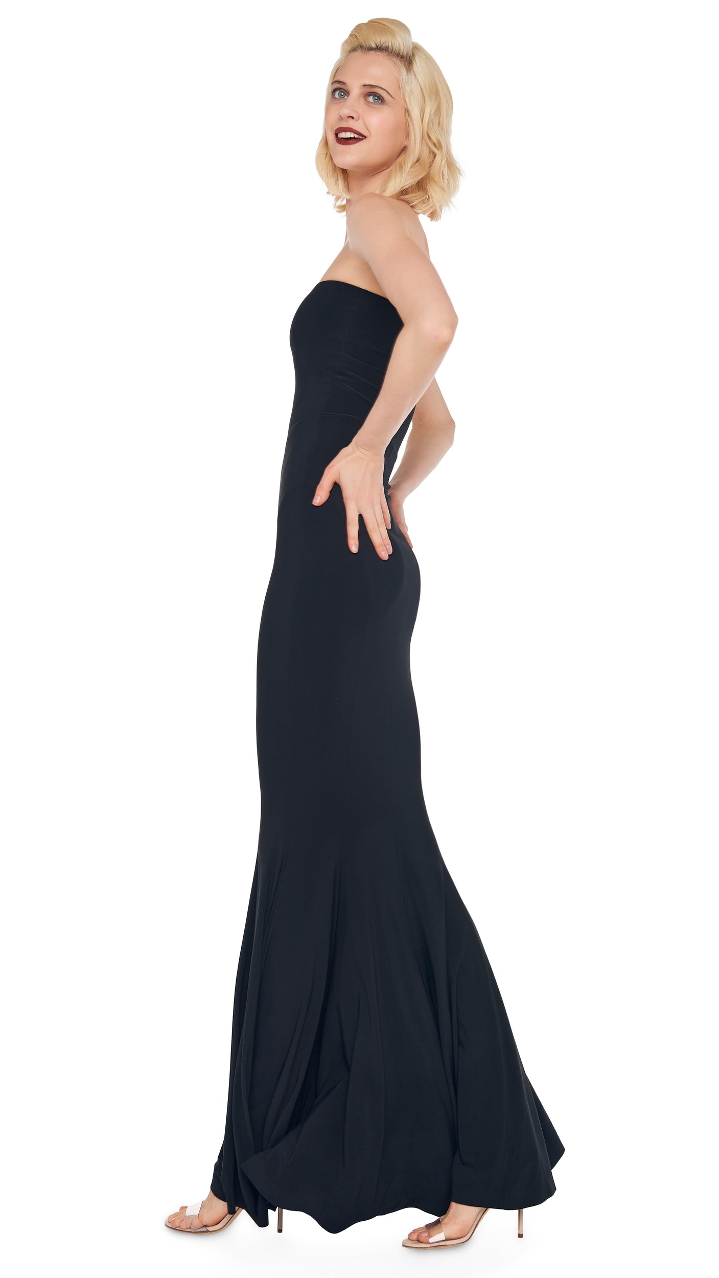 Norma Kamali STRAPLESS FISHTAIL GOWN