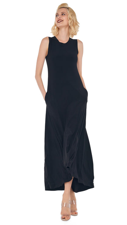 Norma Kamali SLEEVELESS LONG SWING DRESS