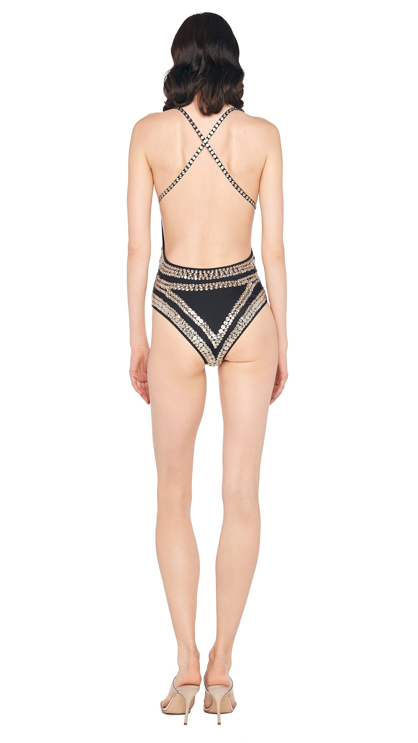 Norma Kamali ALL OVER STUD SLIP MIO