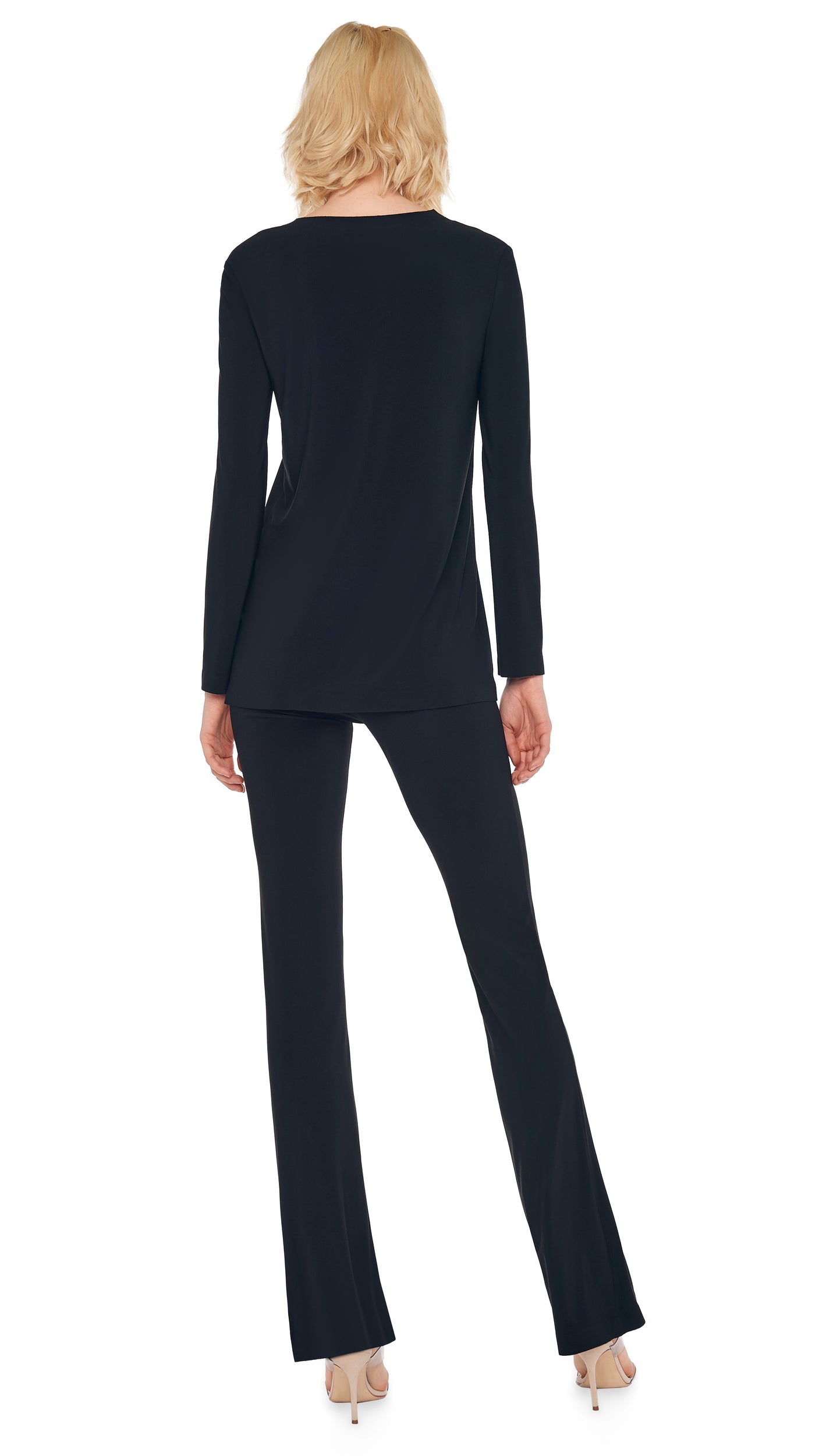 Norma Kamali LONG SLEEVE CREW TOP