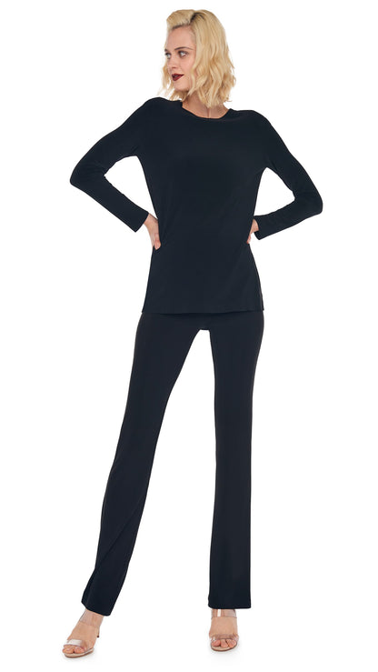 Norma Kamali LONG SLEEVE CREW TOP
