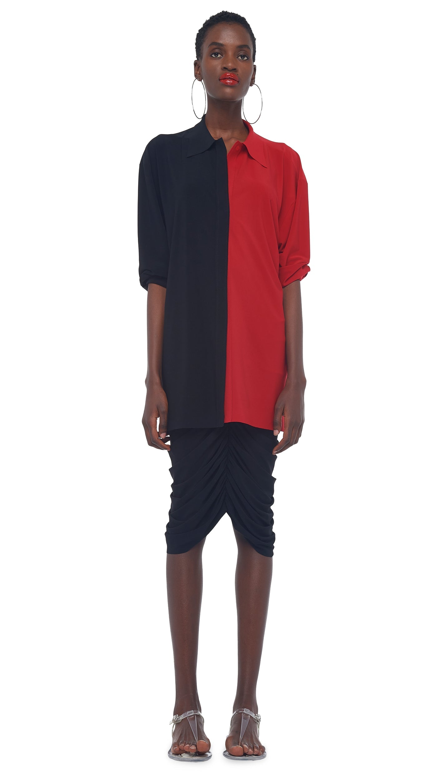 Norma Kamali SHIRRED SKIRT TO KNEE