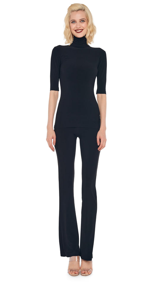 Norma Kamali SHORT SLEEVE TURTLE TOP