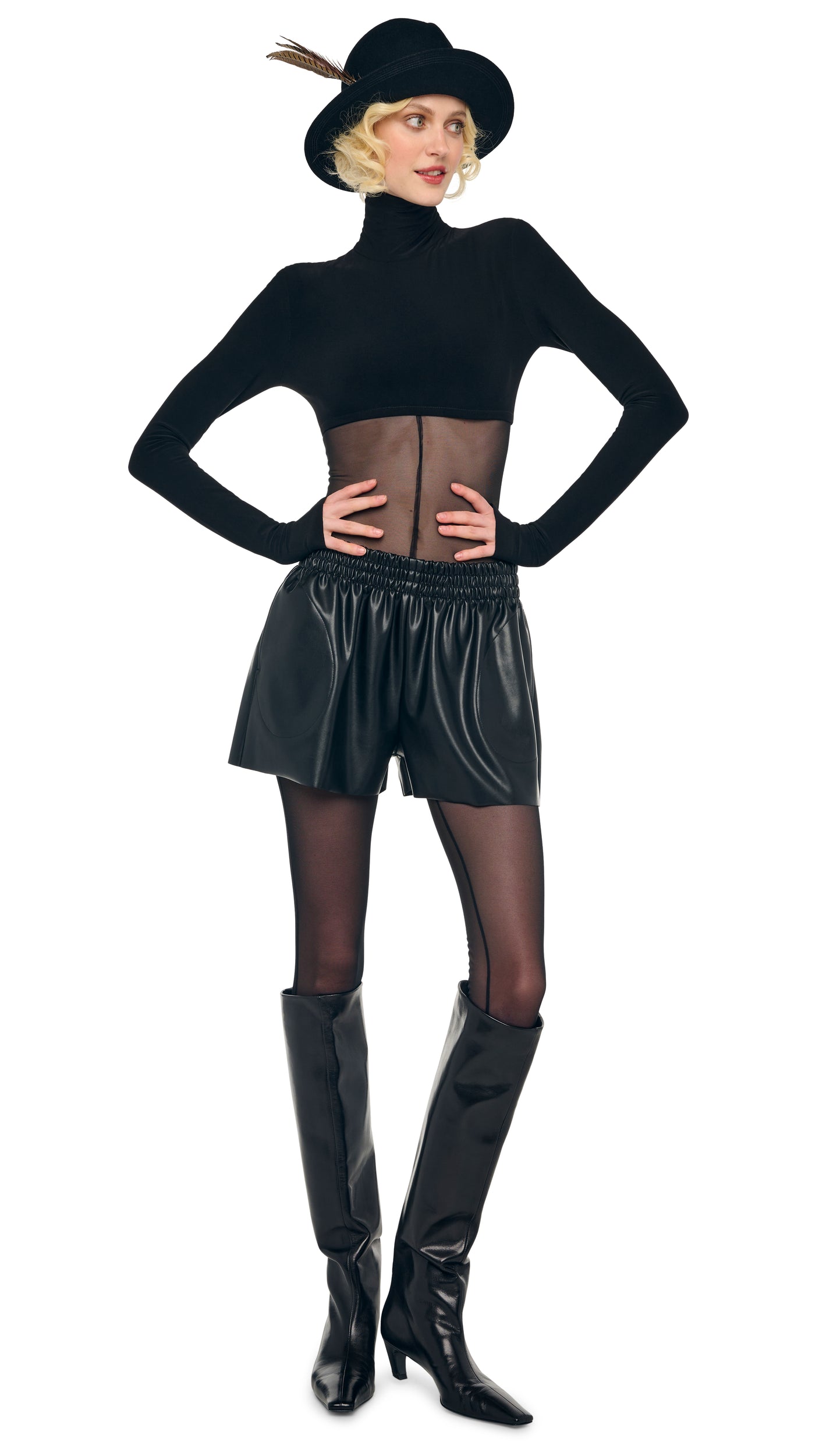 Norma Kamali CROPPED TURTLE TOP