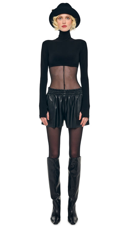 Norma Kamali CROPPED TURTLE TOP