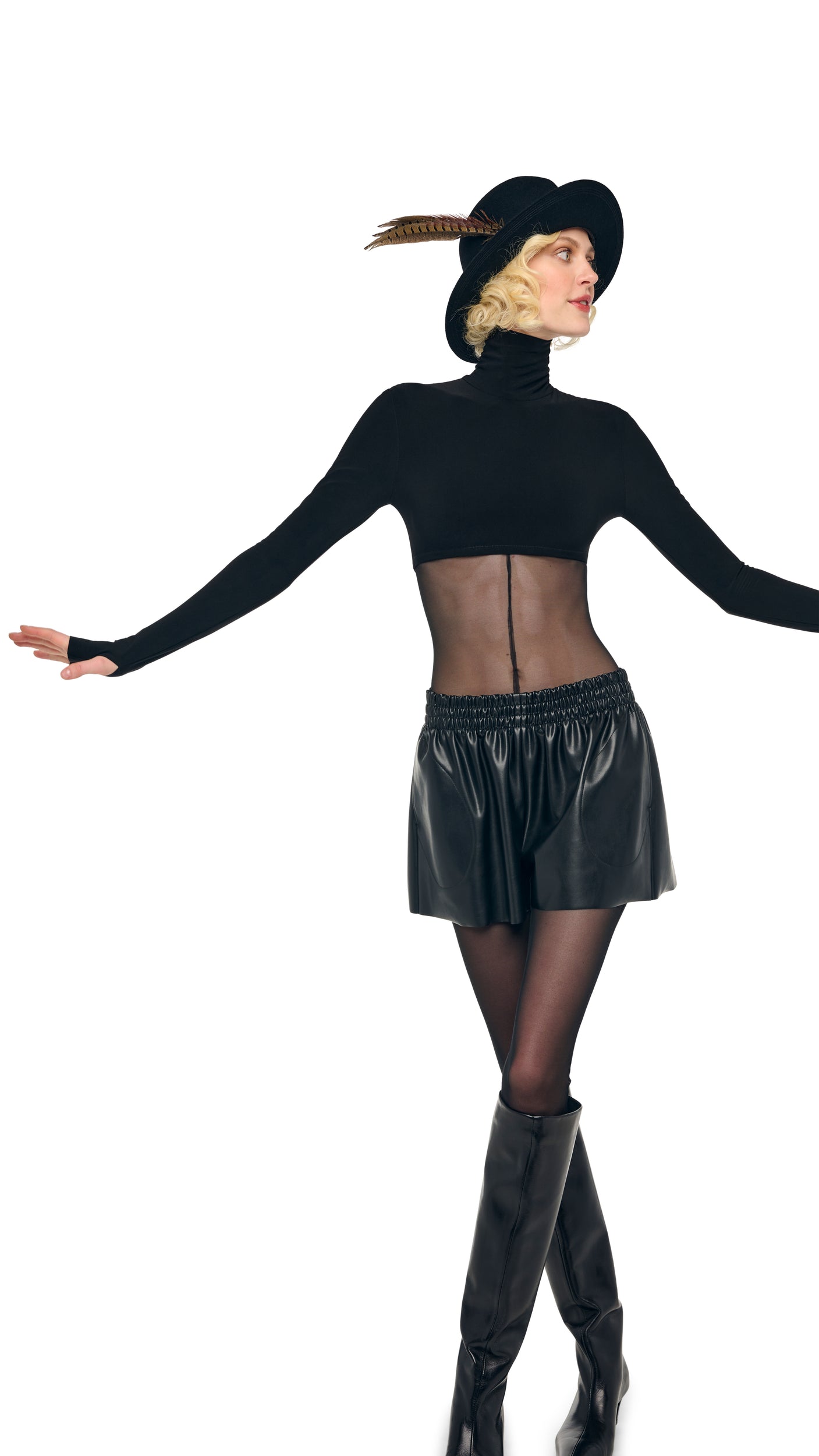 Norma Kamali CROPPED TURTLE TOP