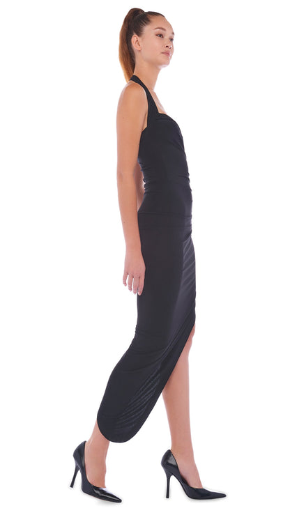 Norma Kamali CAYLA SIDE DRAPE GOWN