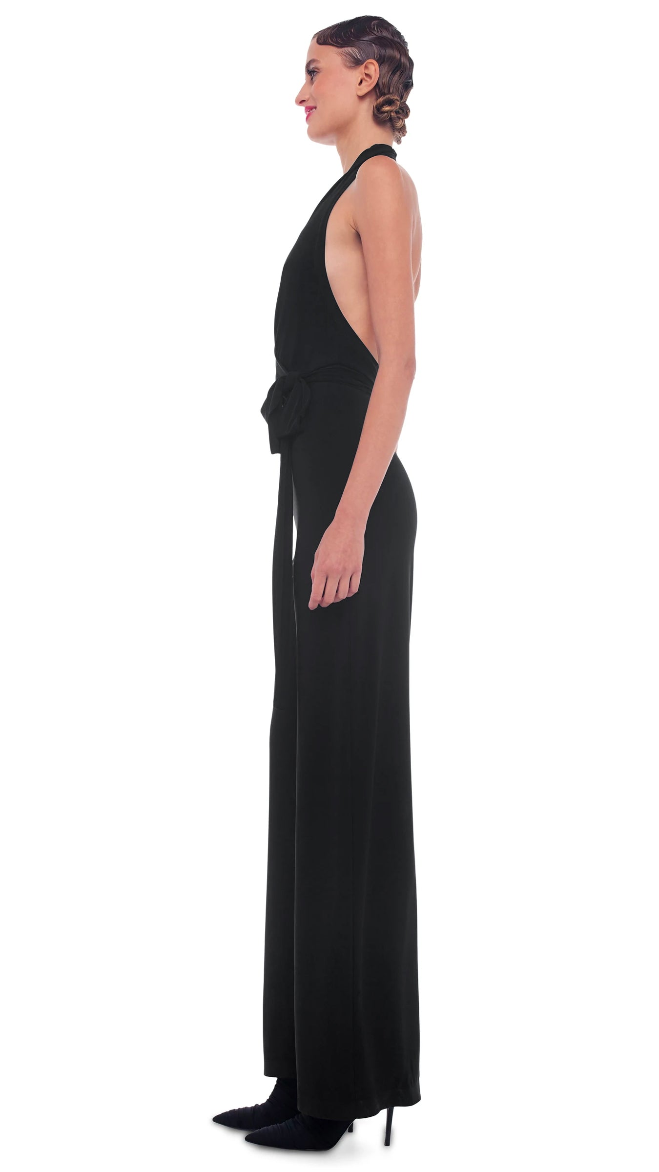 Norma Kamali HALTER WRAP JUMPSUIT
