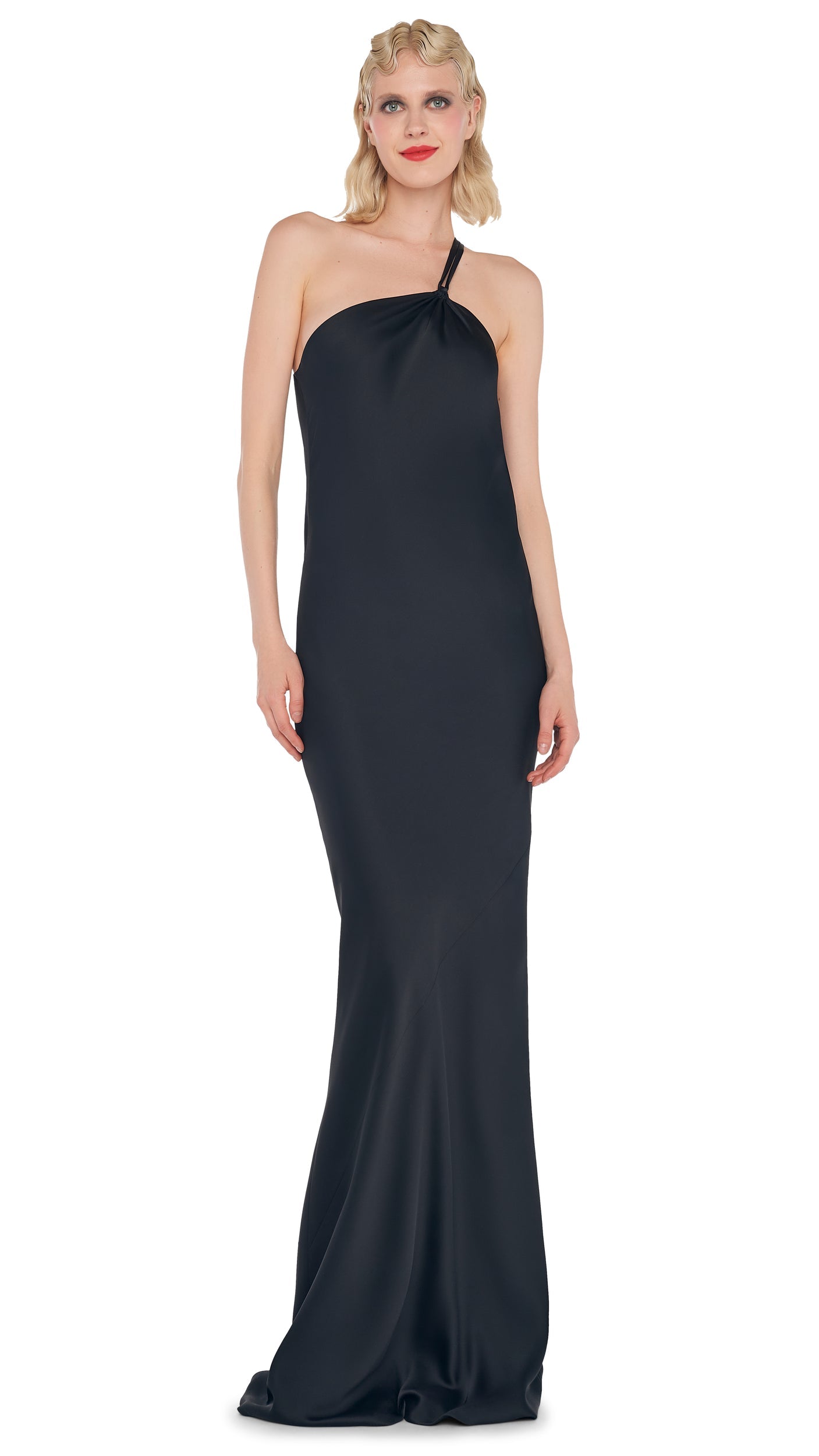 Norma Kamali ONE SHOULDER BIAS GOWN