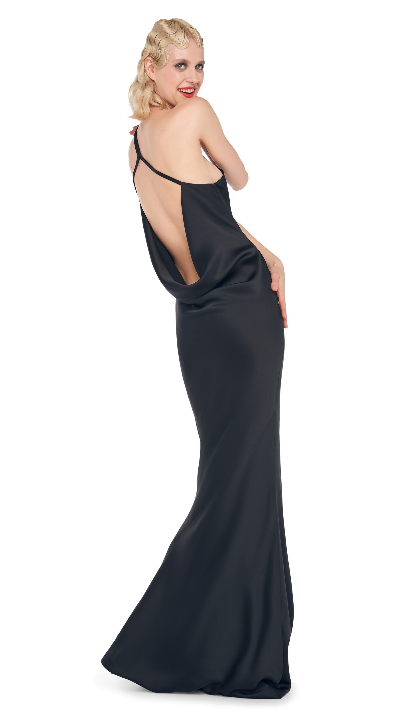 Norma Kamali ONE SHOULDER BIAS GOWN