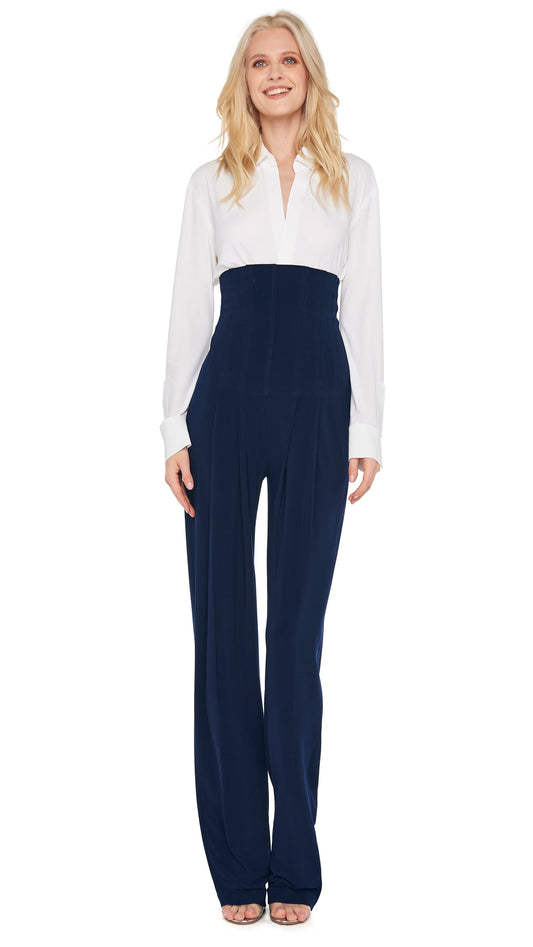 Norma Kamali NK SHIRT W/ COLLAR STAND