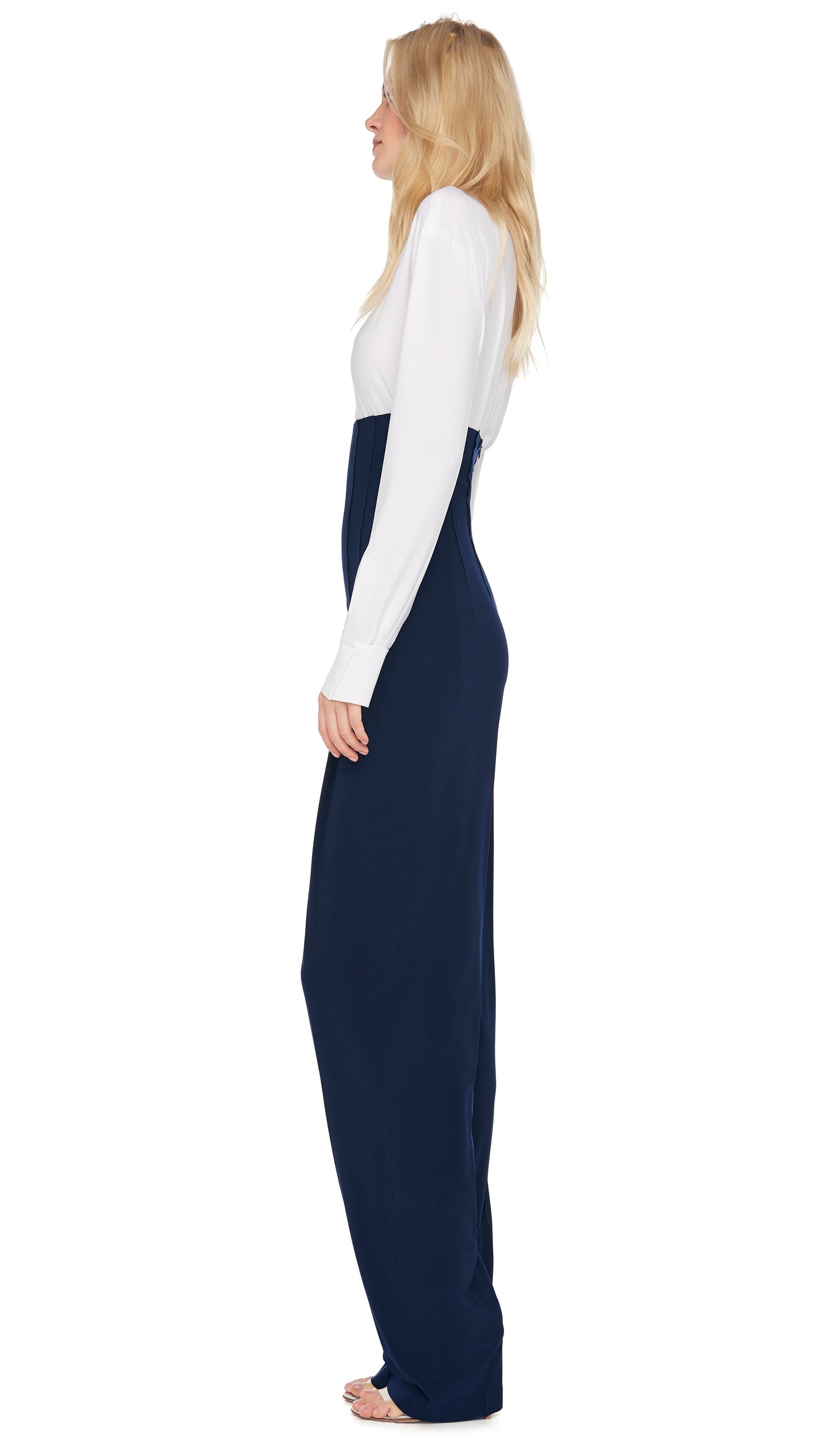 Norma Kamali NK SHIRT W/ COLLAR STAND