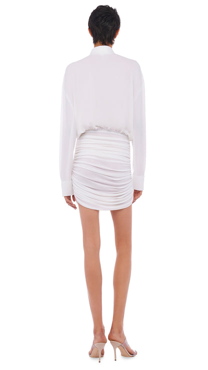 Norma Kamali OS BF NK SHIRT MINI DRESS