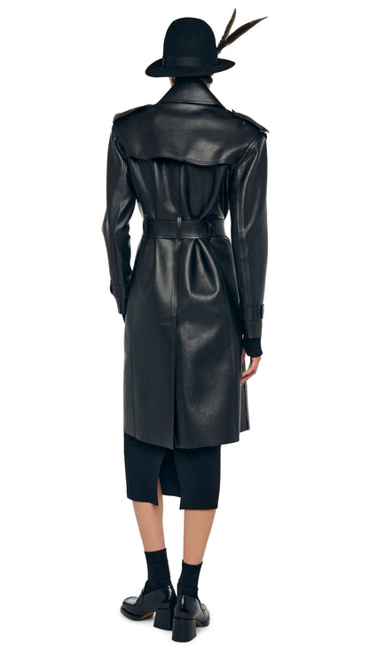 Norma Kamali DOUBLE BREASTED TRENCH