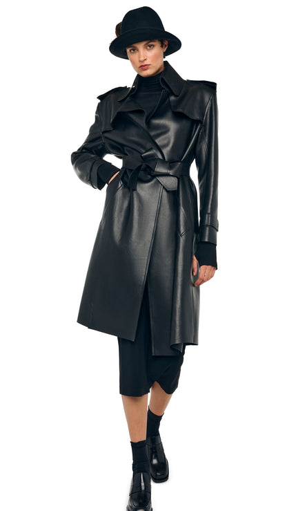 Norma Kamali DOUBLE BREASTED TRENCH