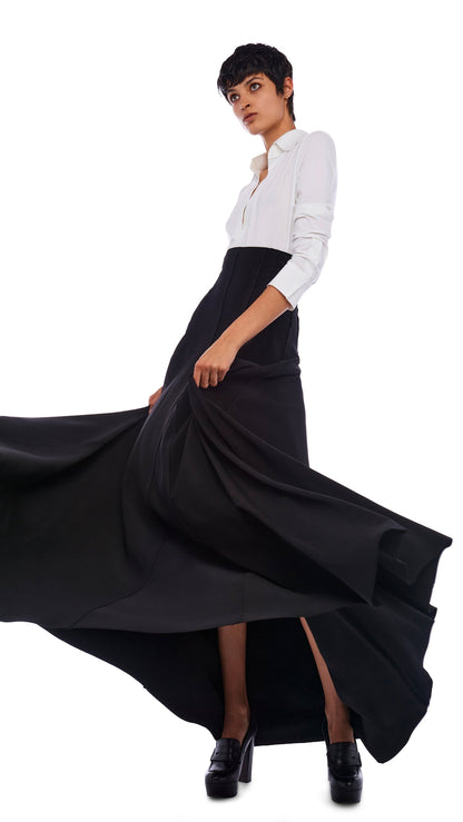 Norma Kamali LONG GRACE SKIRT