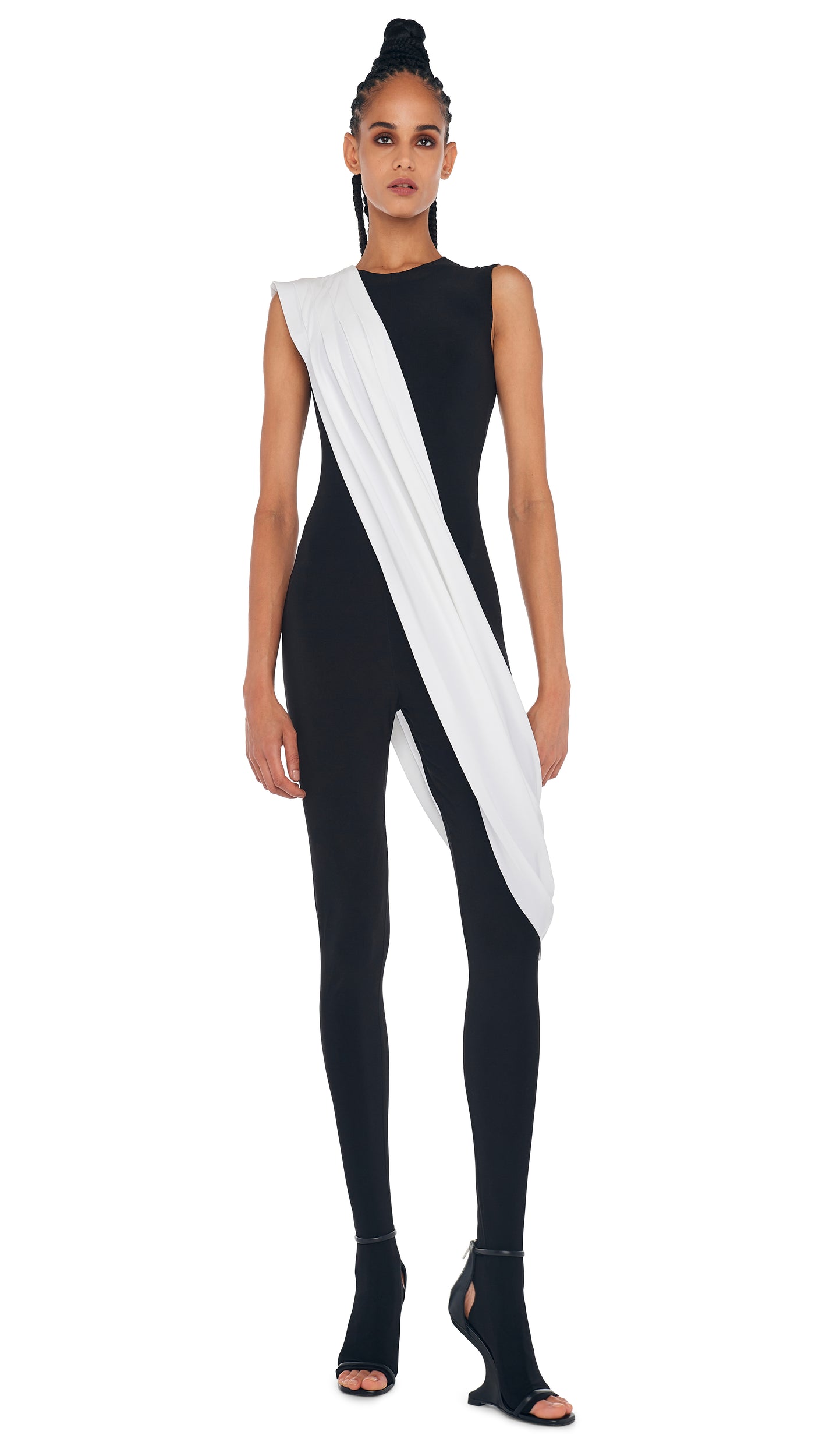 Norma Kamali SLEEVELESS CATSUIT W/ FOOTIE
