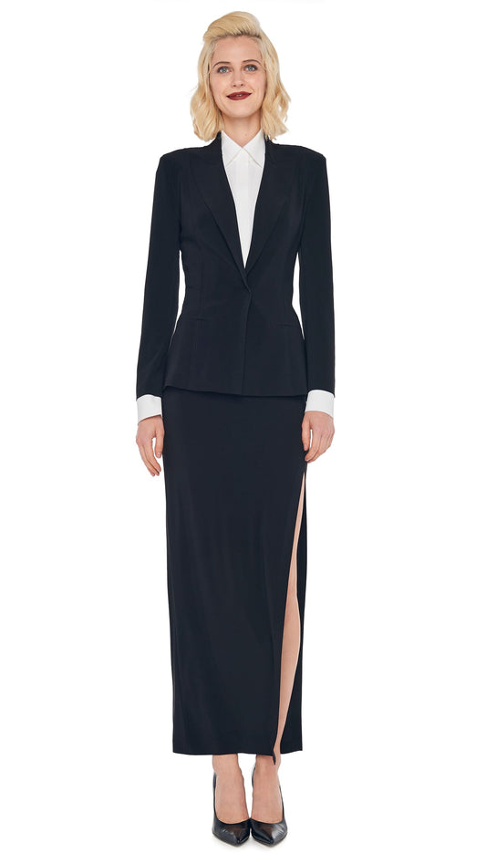 Norma Kamali SINGLE BREASTED BOY FIT JACKET
