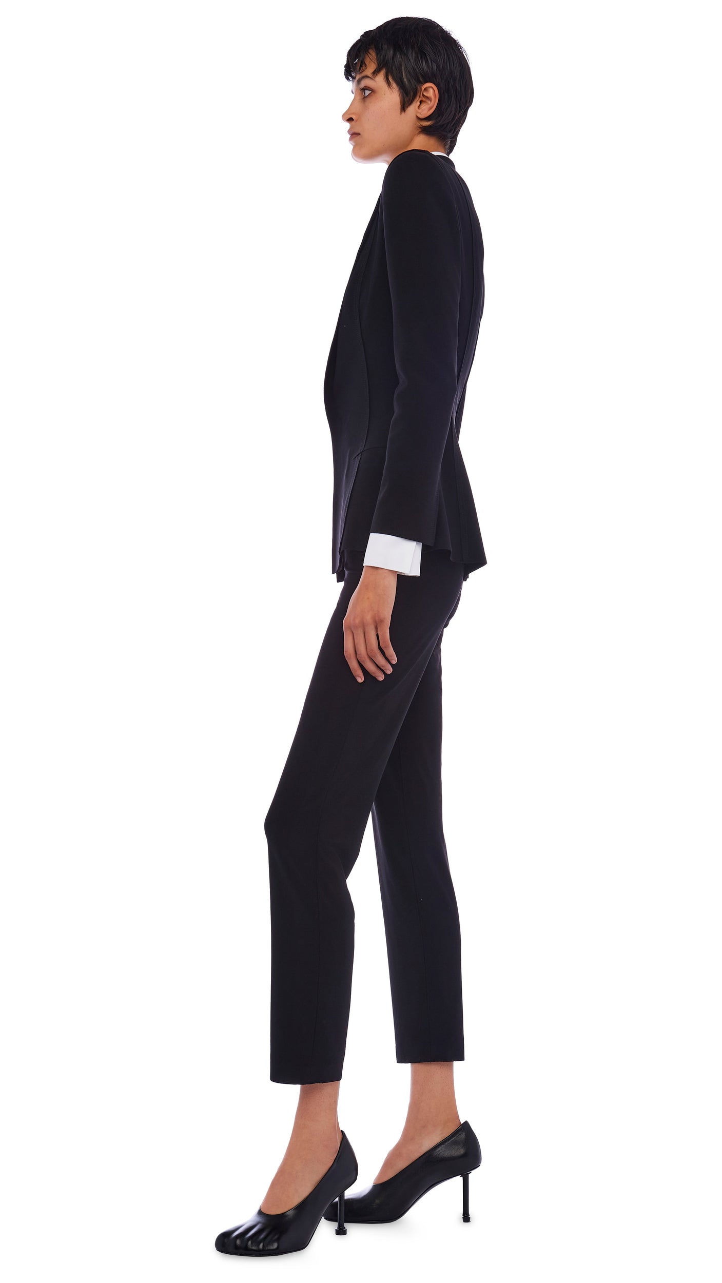 Norma Kamali SINGLE BREASTED BOY FIT JACKET