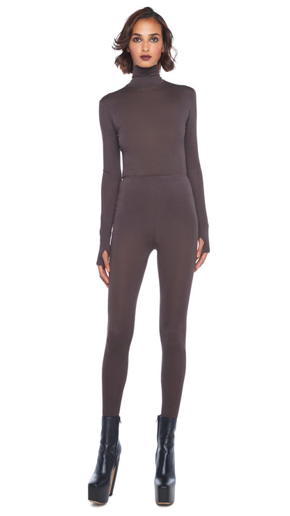 Norma Kamali SLIM FIT LONG SLEEVE TURTLE TOP