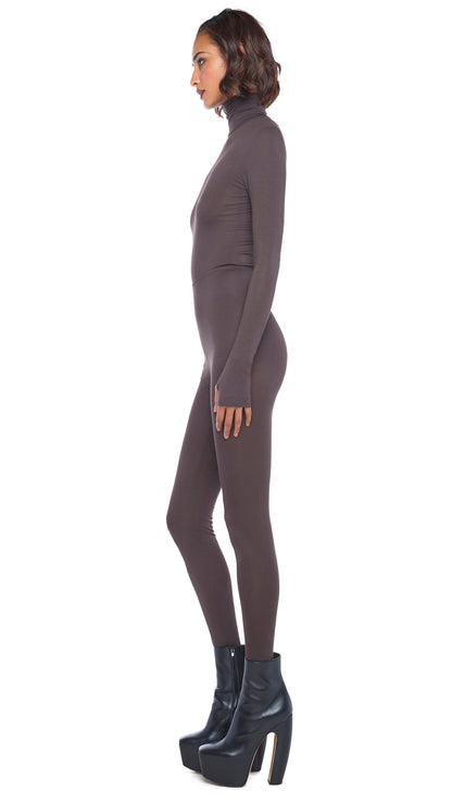 Norma Kamali SLIM FIT LONG SLEEVE TURTLE TOP