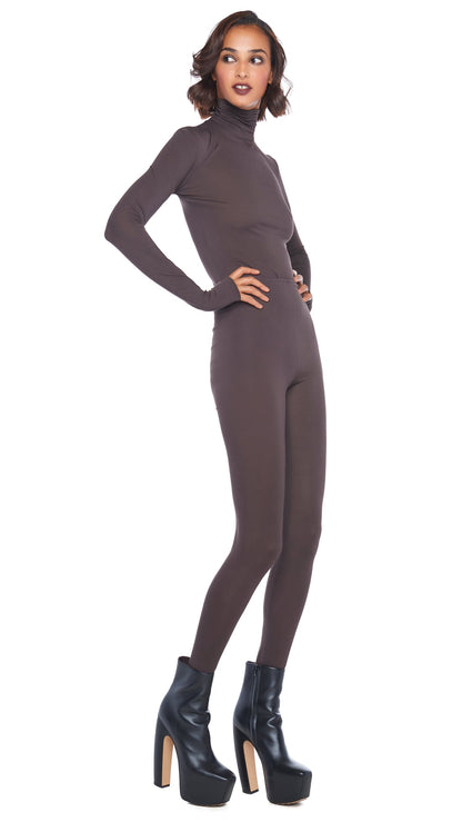 Norma Kamali SLIM FIT LONG SLEEVE TURTLE TOP