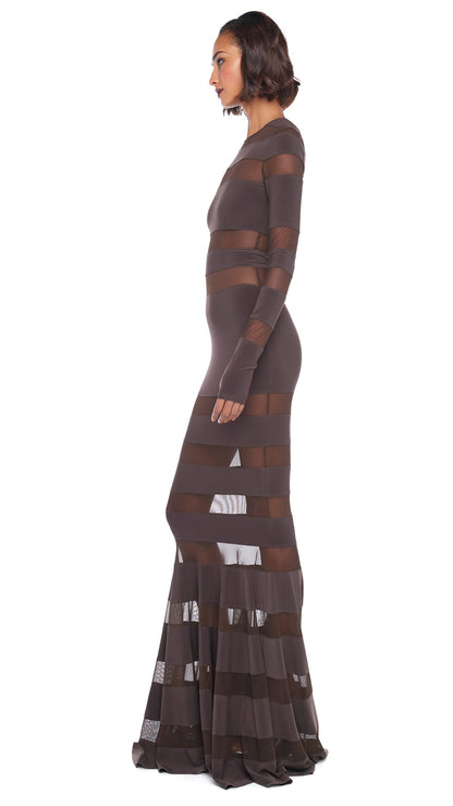 Norma Kamali SPLICED DRESS FISHTAIL GOWN