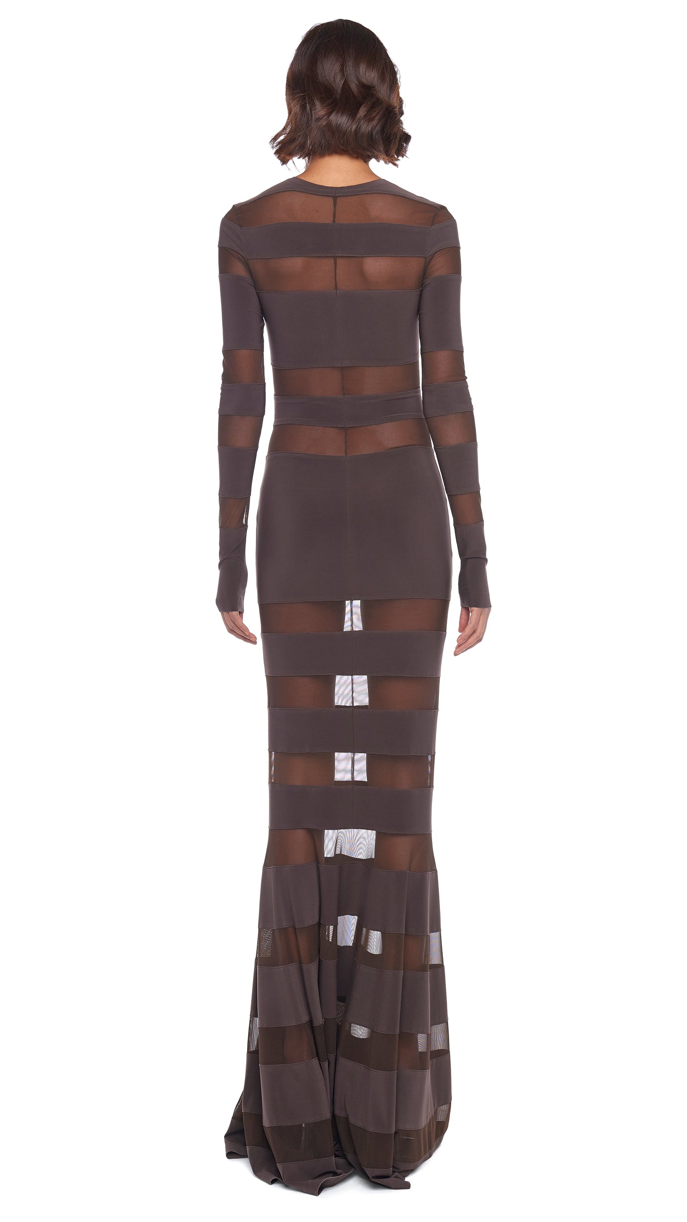 Norma Kamali SPLICED DRESS FISHTAIL GOWN