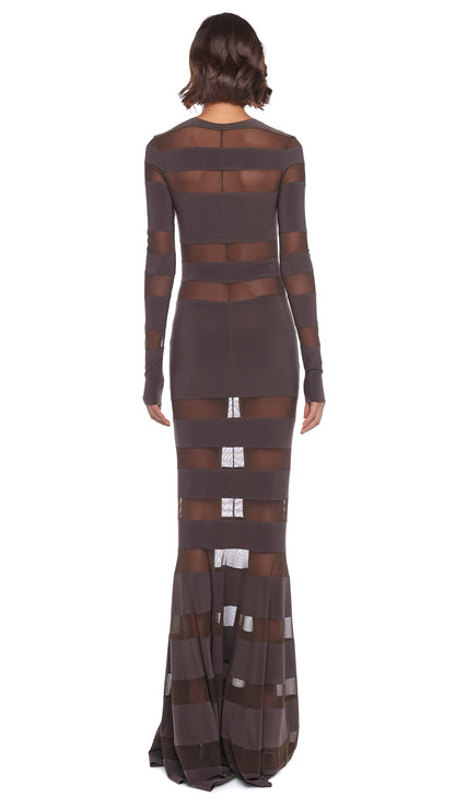 Norma Kamali SPLICED DRESS FISHTAIL GOWN