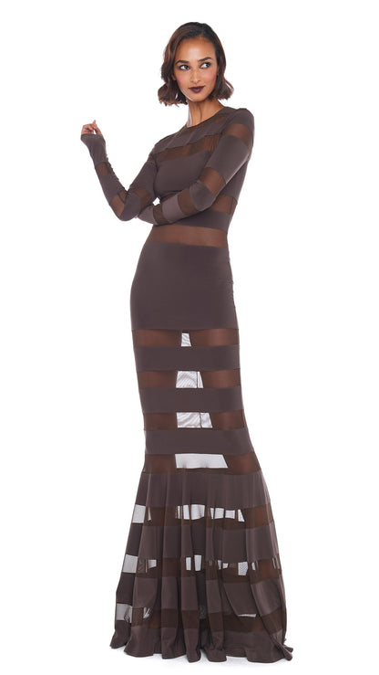 Norma Kamali SPLICED DRESS FISHTAIL GOWN