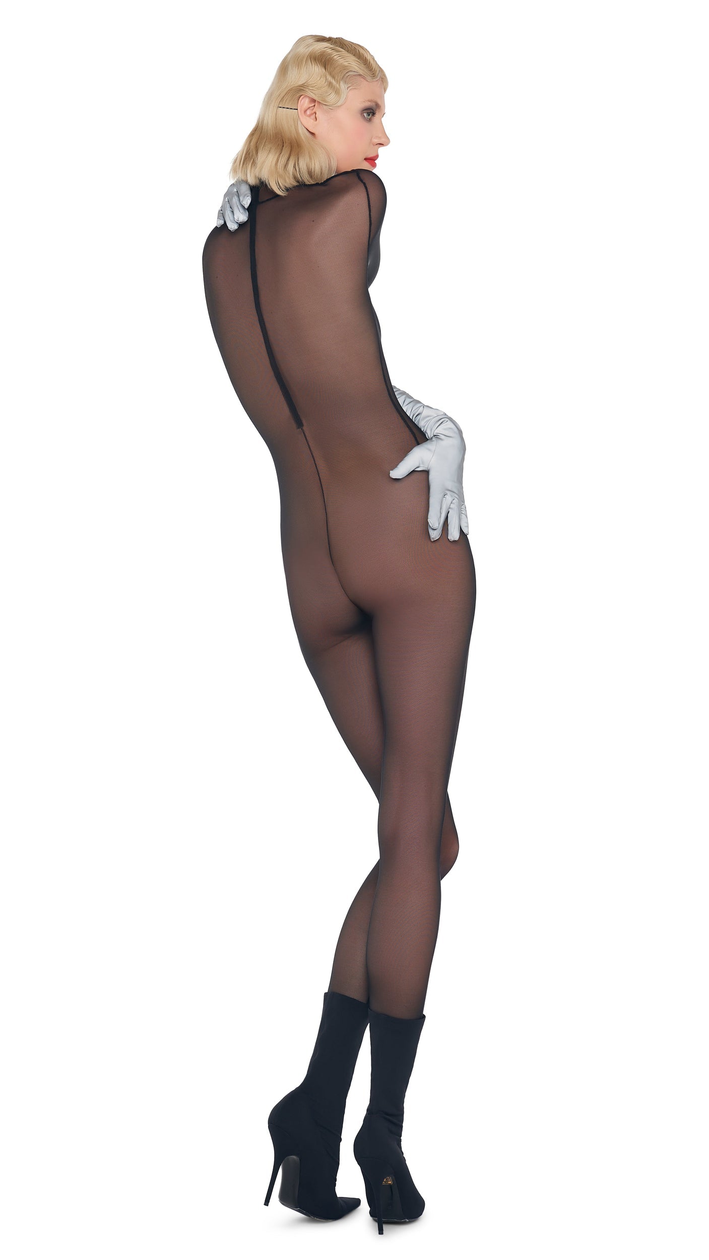 Norma Kamali LONG SLEEVE TURTLE CATSUIT